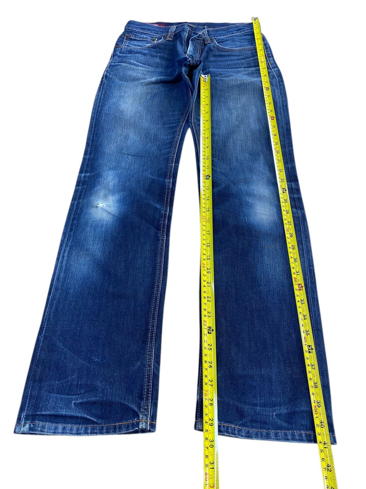 Edwin Vintage Edwin 503 Faded Dark Wash Style Straight Cut Jeans Size US 30 / EU 46 - 8 Thumbnail