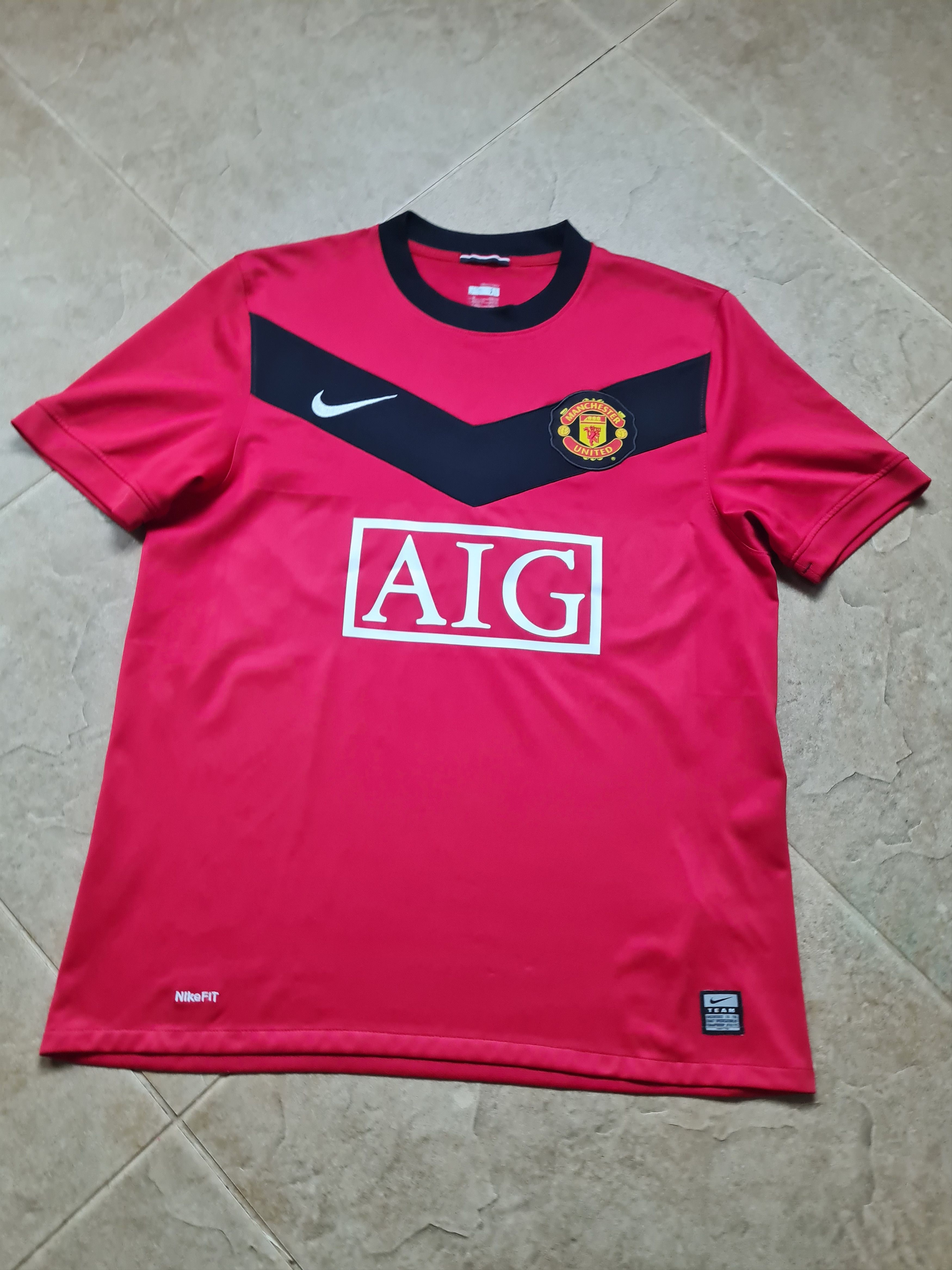 Nike MANCHESTER UNITED 2009/2010 NIKE HOME FOOTBALL SHIRT #7 OWEN Size US M / EU 48-50 / 2 - 10 Thumbnail