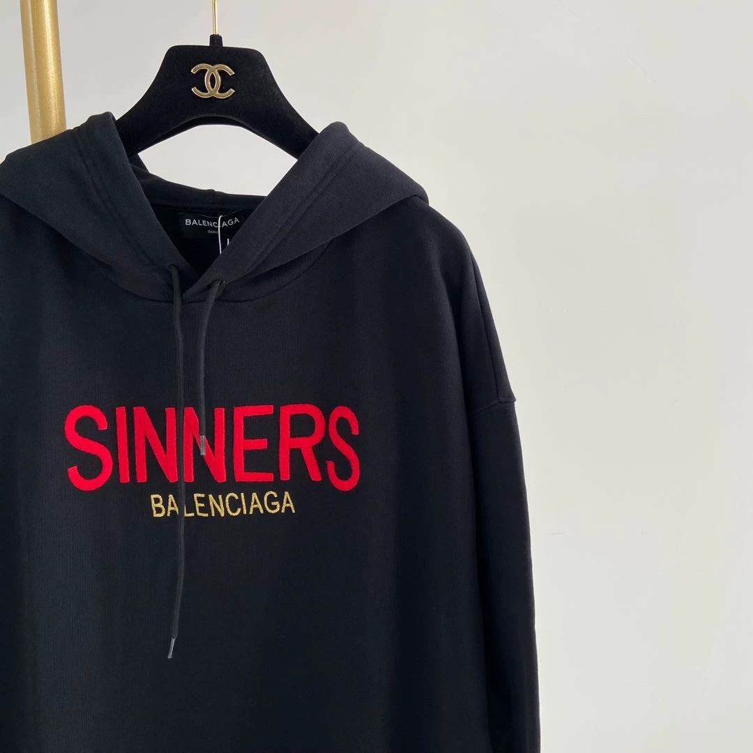 Balenciaga Balenciaga black letter logo hoodie XS Size US XS / EU 42 / 0 - 3 Thumbnail