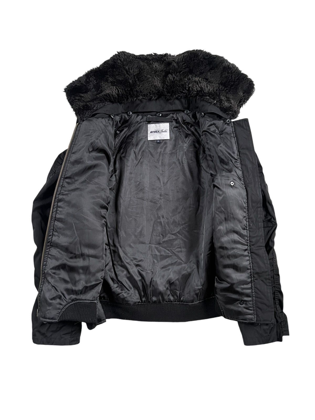 Avirex Avirex Belle Fur Collar Bomber Jacket Size M / US 6-8 / IT 42-44 - 13 Thumbnail