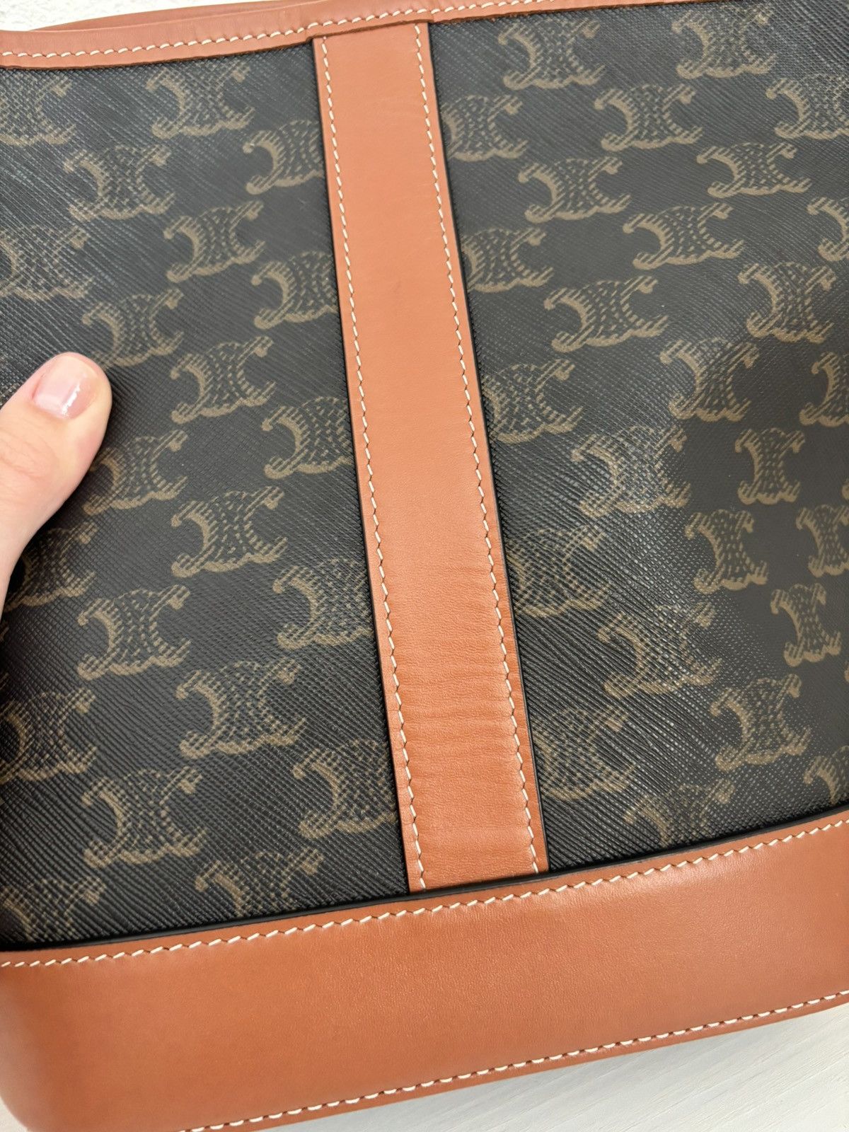 Celine Celine Small Bucket Triomphe Shoulder Bag Size ONE SIZE - 14 Thumbnail