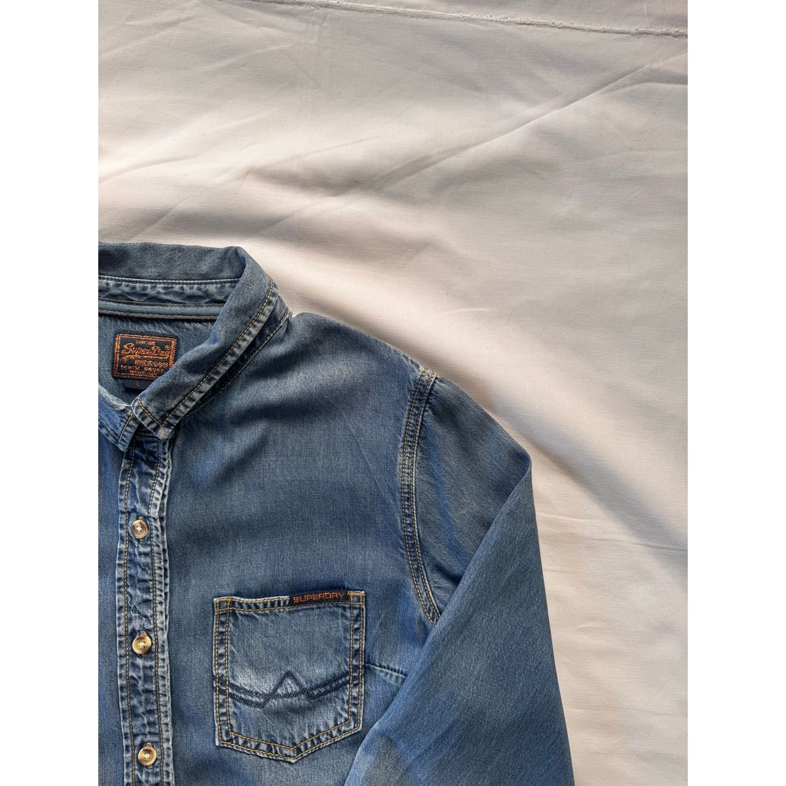 Superdry SUPERDRY Vintage Denim Jacket Size L Excellent Condition Size L / US 10 / IT 46 - 5 Thumbnail