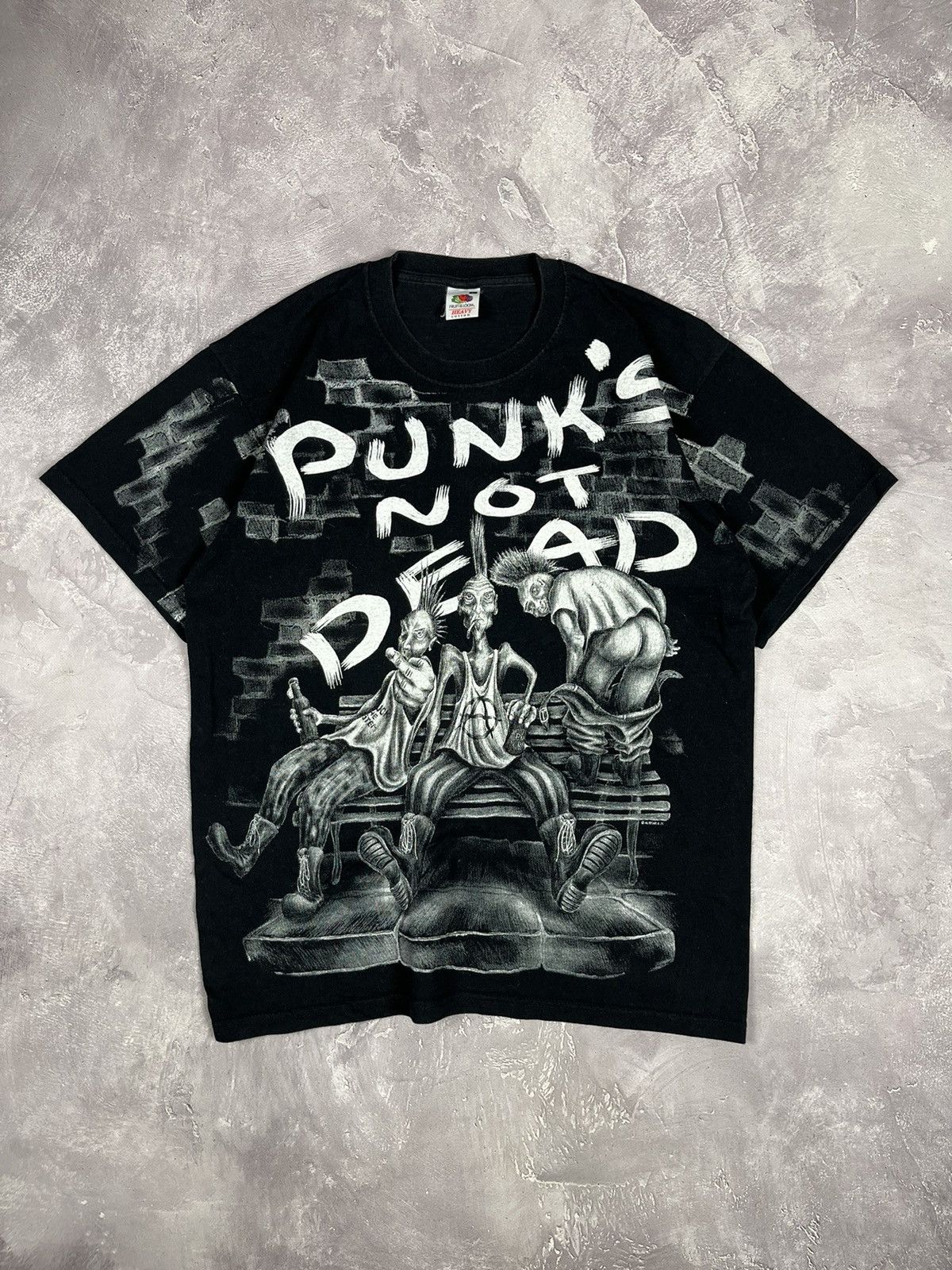 Band Tees Vintage Anarchy Punk’s Not Dead Big Logo T-Shirt Size US L / EU 52-54 / 3 - 1 Thumbnail