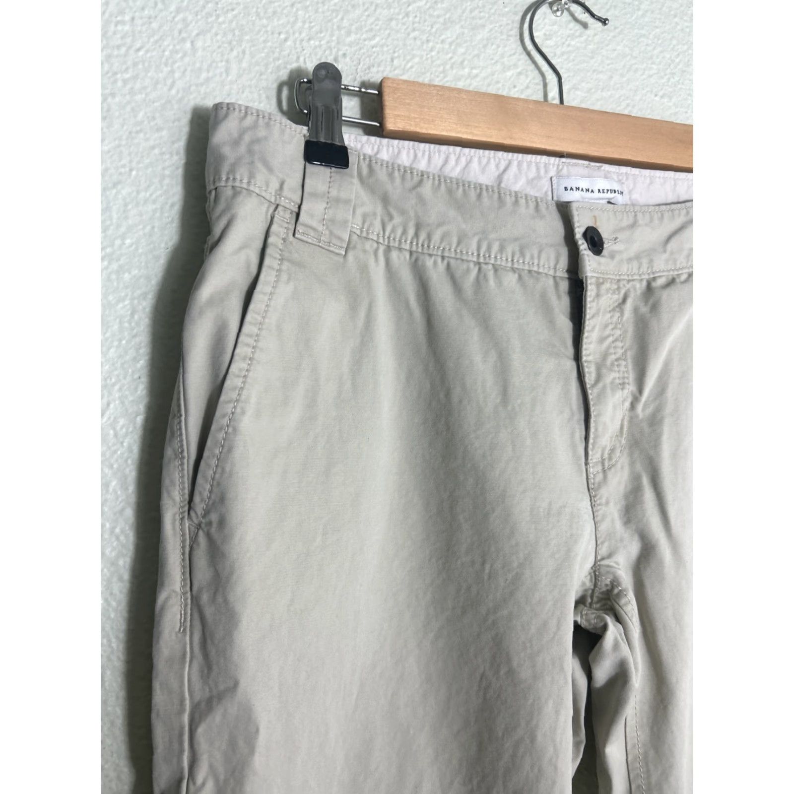 Banana Republic VINTAGE Banana Republic Y2k Womens Pants Flare Beige Cotton 32x29 Size 6 Chino Womens Size 28" / US 6 / IT 42 - 4 Thumbnail