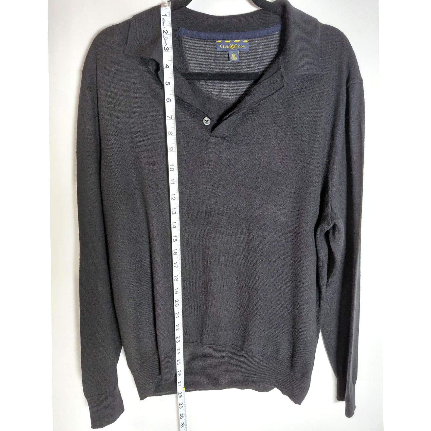 Club Room Club Room Sweater Men Size L Gray Solid Acrylic Knit Size US L / EU 52-54 / 3 - 5 Thumbnail