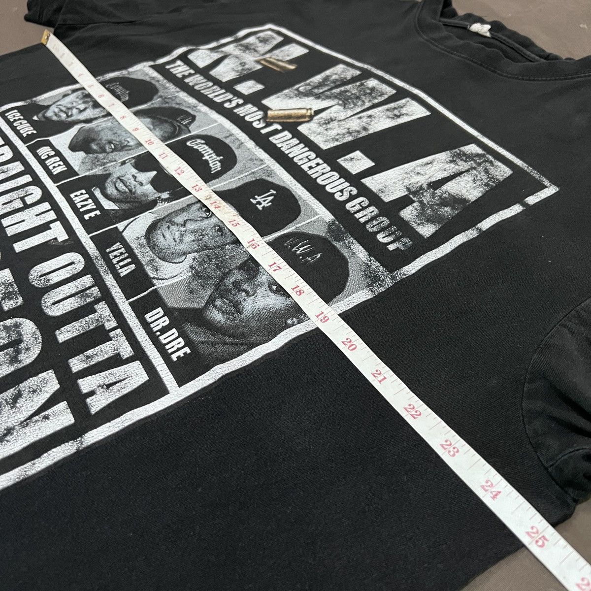 Rap Tees Vintage NWA IceCube MC Ren Eazy-E DJ Yella Dr. Dre FADED 2XL Size US XXL / EU 58 / 5 - 10 Thumbnail