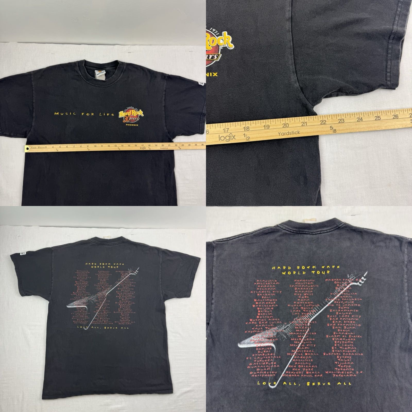 Hard Rock Cafe VINTAGE Hard Rock Cafe 30th Anniversary T-Shirt Adult Medium Black Music Mens Size US M / EU 48-50 / 2 - 8 Thumbnail
