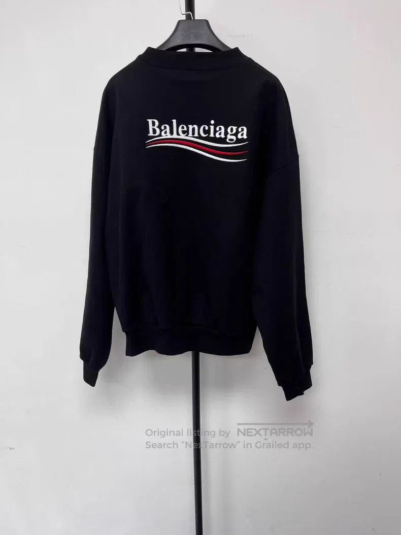 Balenciaga Balenciaga Logo Embroidered Round Neck Full Zip Hooded Swe Size L / US 10 / IT 46 - 2 Thumbnail