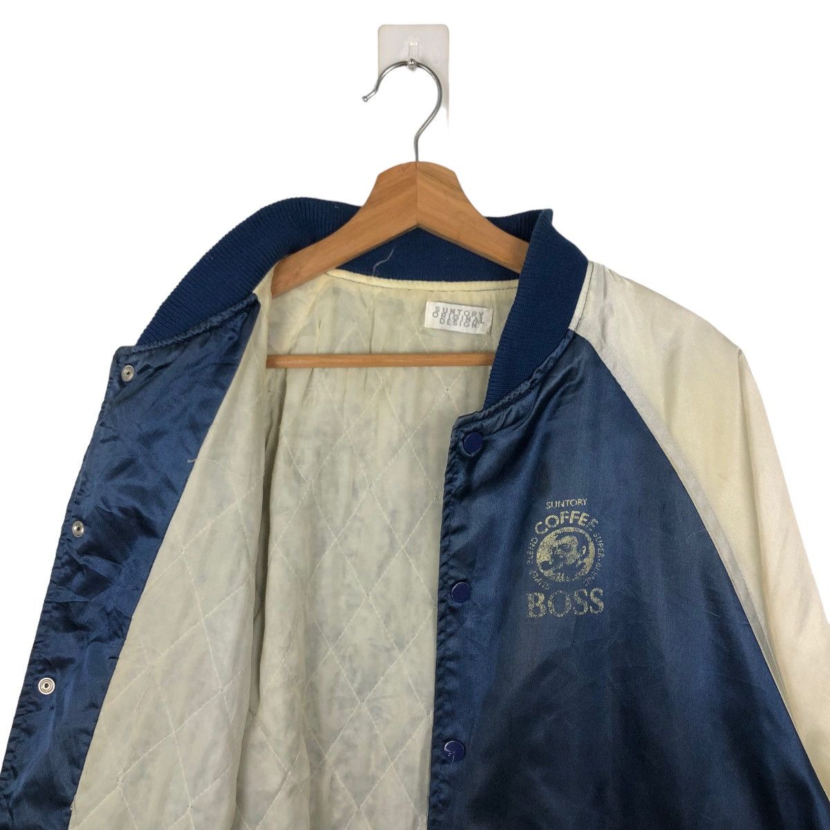 Japanese Brand TRUE VINTAGE BOMBER JACKET SATIN SUNTORY COFFEE BIG LOGO Size US M / EU 48-50 / 2 - 9 Thumbnail