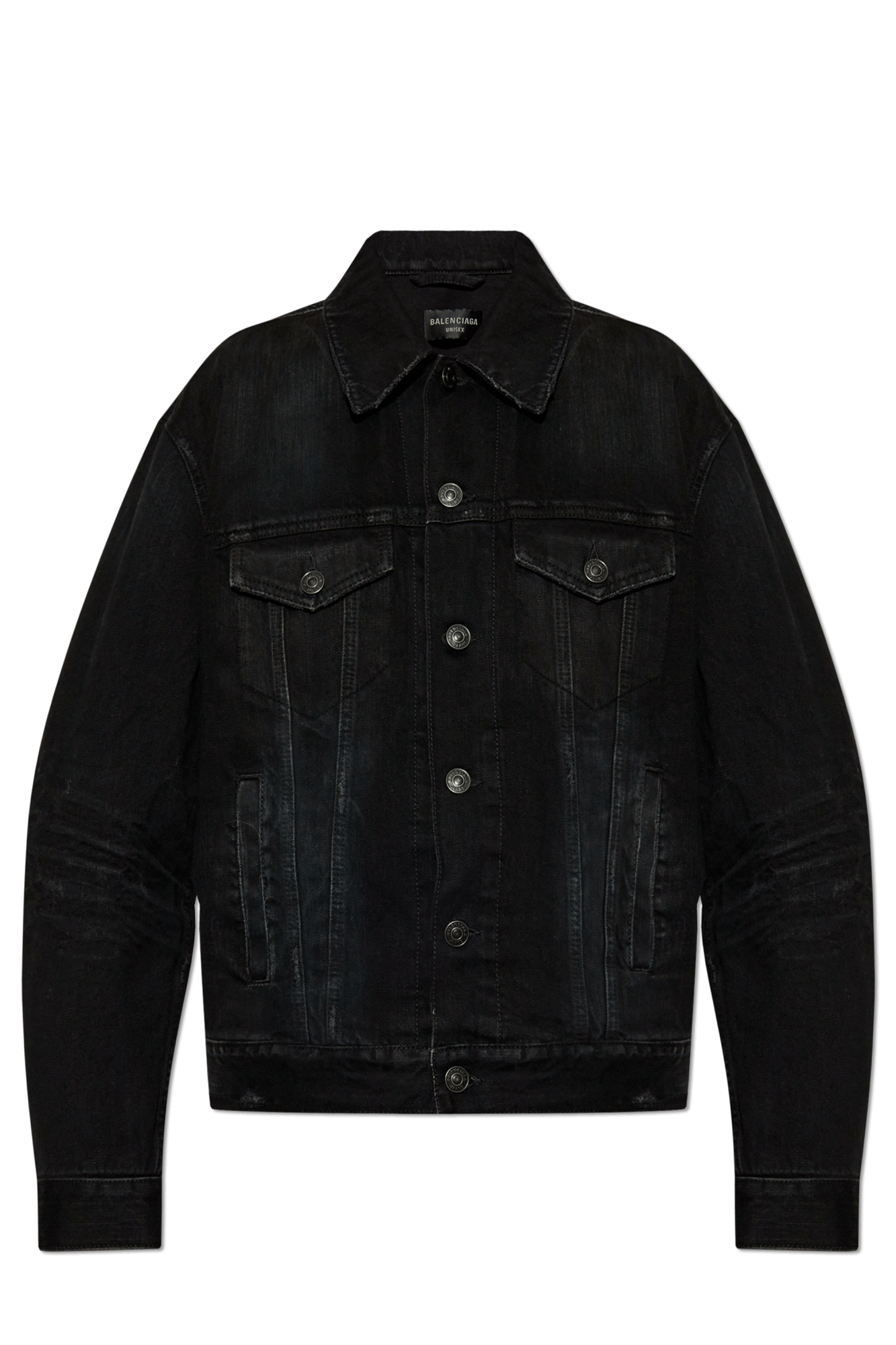Balenciaga o1tr1nto0526 Standing Collar Jacket in Black Size L / US 10 / IT 46 - 1 Thumbnail