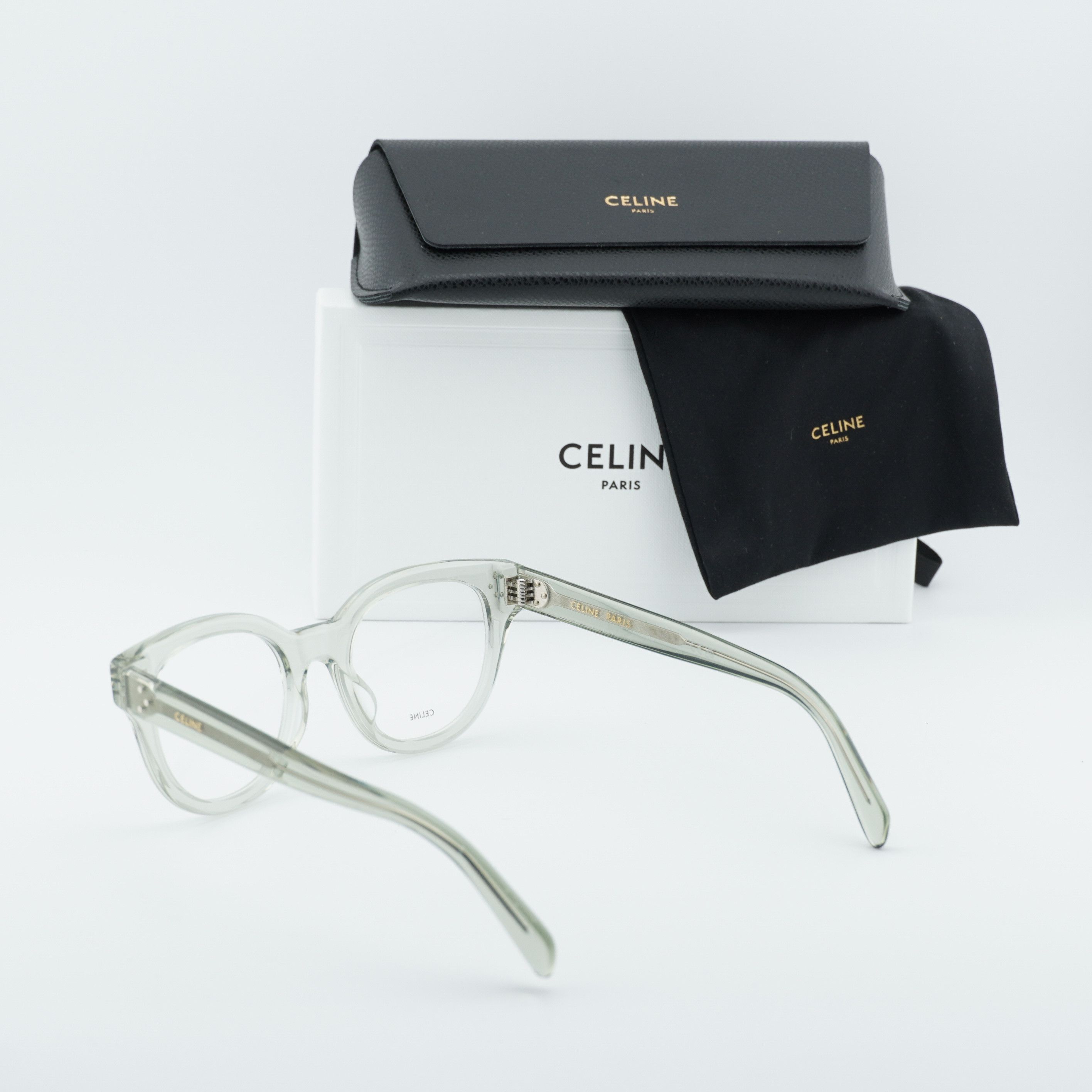 Celine Celine CL50109I 093 Eyeglasses Teal 51mm Square Frame Size ONE SIZE - 10 Thumbnail
