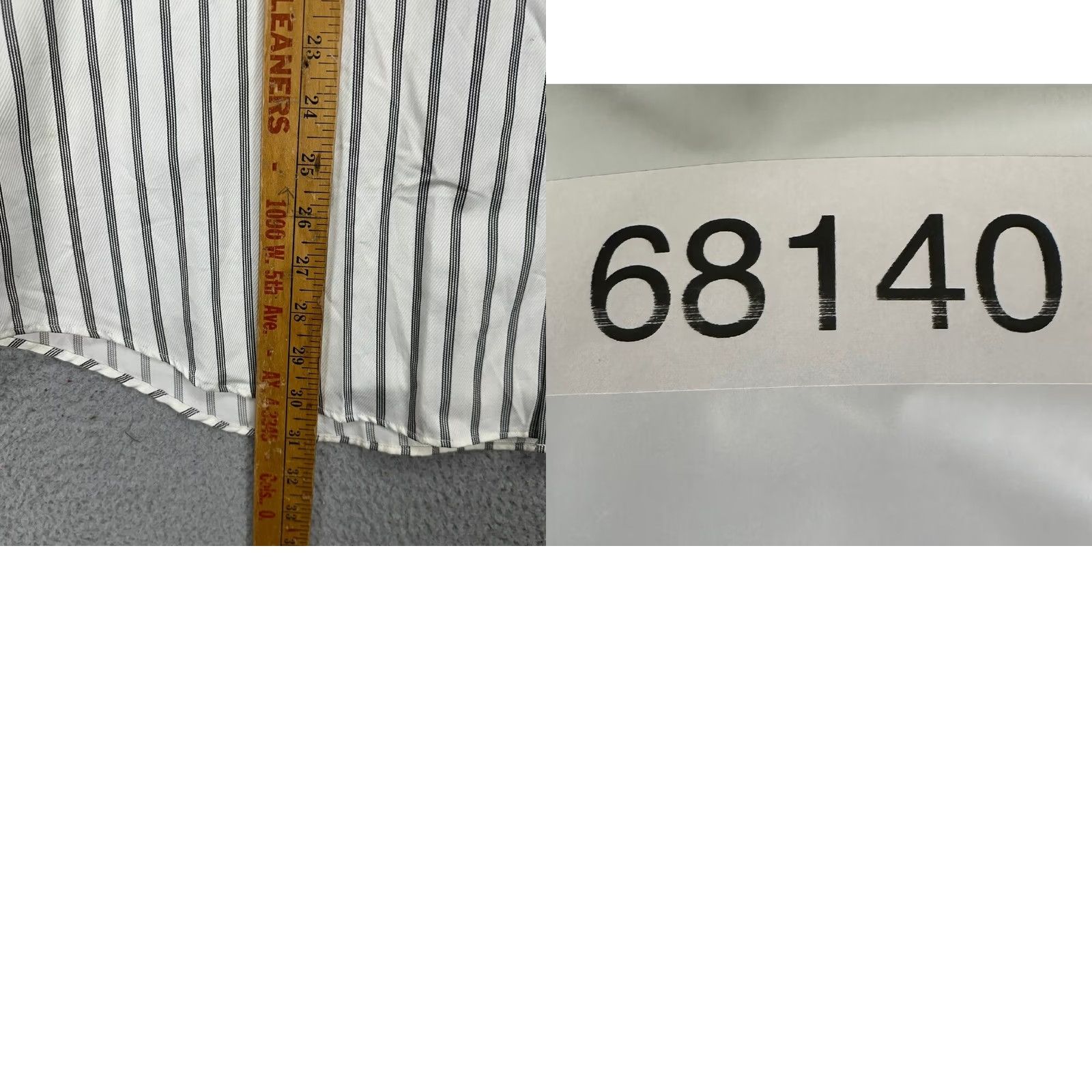 Apt. 9 Apt. 9 Button Up Shirt Mens XL Cream Black Stripe Casual Long Sleeve 100% Cotton Size US XL / EU 56 / 4 - 8 Thumbnail