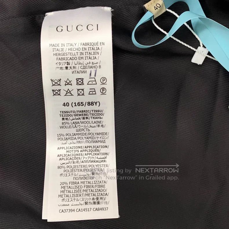 Gucci Gucci Black glitter wool lapel double-breasted tweed jacke Size S / US 4 / IT 40 - 7 Thumbnail