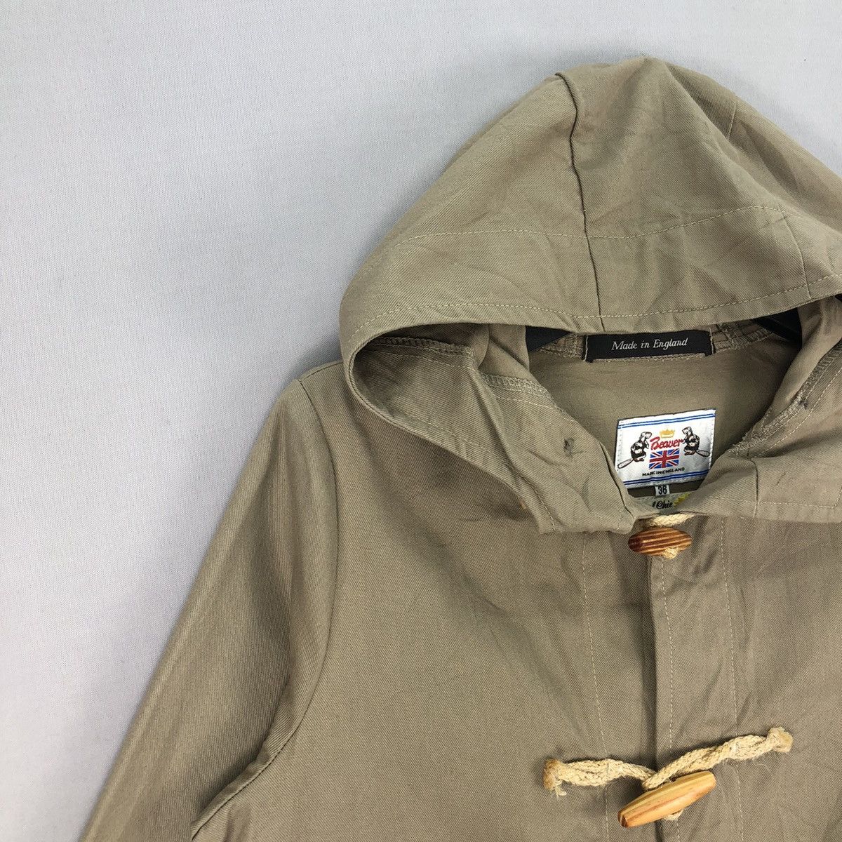 New England Outerwear Vintage Beaver Made In England Duffle Light Jacket Hoodie Size XS / US 0-2 / IT 36-38 - 2 Thumbnail
