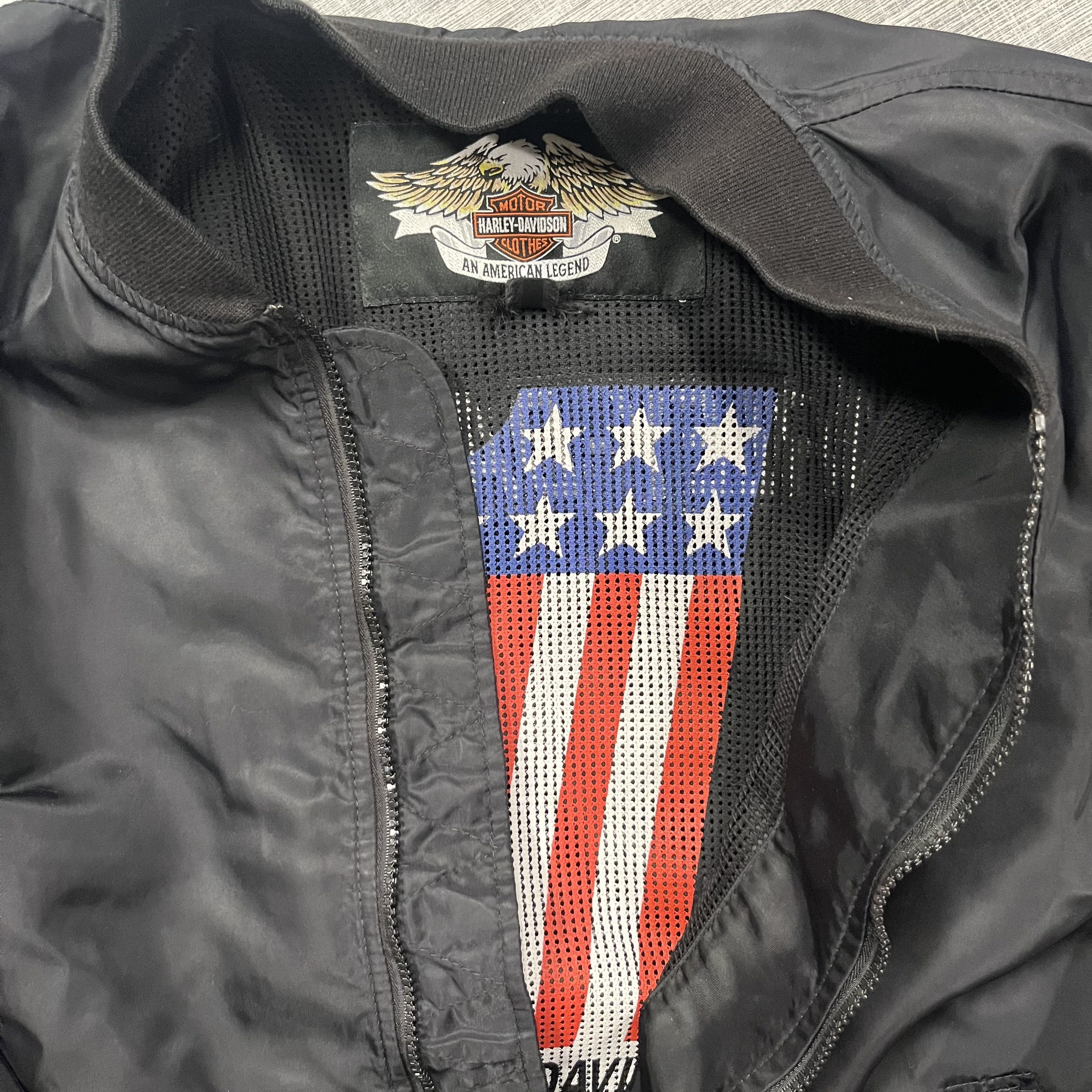 Harley Davidson × Vintage Crazy Vintage 90s Harley Davidson Lightweight Jacket Size US L / EU 52-54 / 3 - 3 Thumbnail
