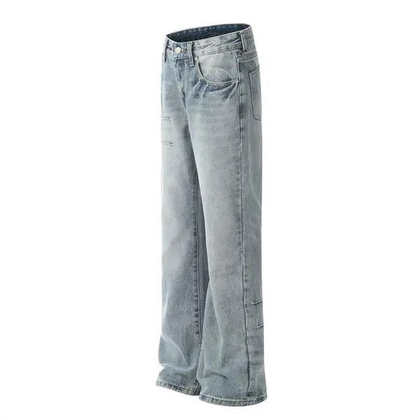 VIBE Punk street washed stitched bootcut jeans y2k Size US 32 / EU 48 - 2 Thumbnail
