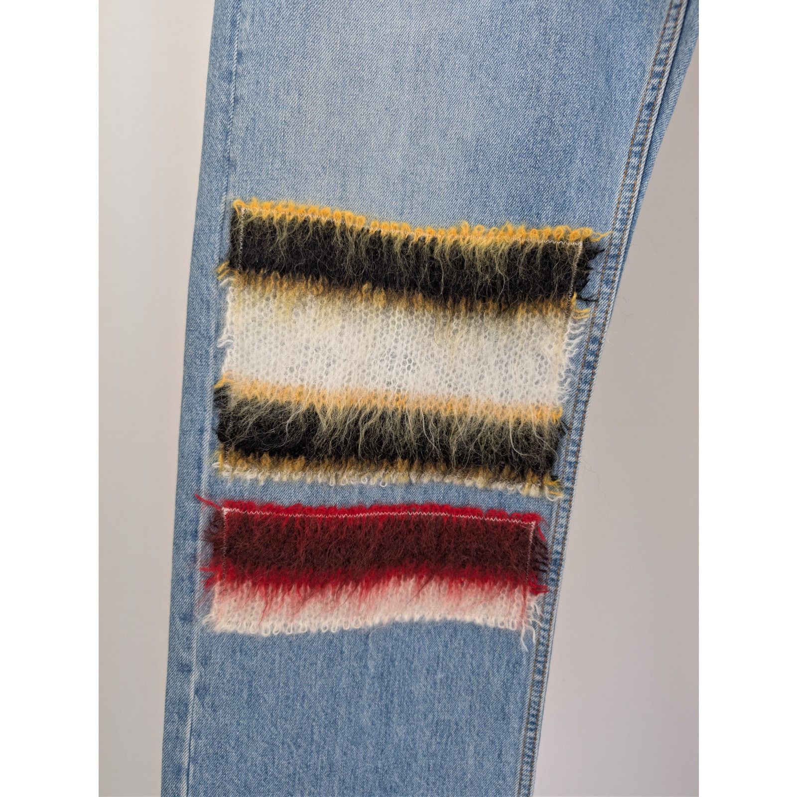 Marni o1rshd1 Embroidered Striped Patch Denim Jean Pants in Blue Size US 32 / EU 48 - 5 Thumbnail