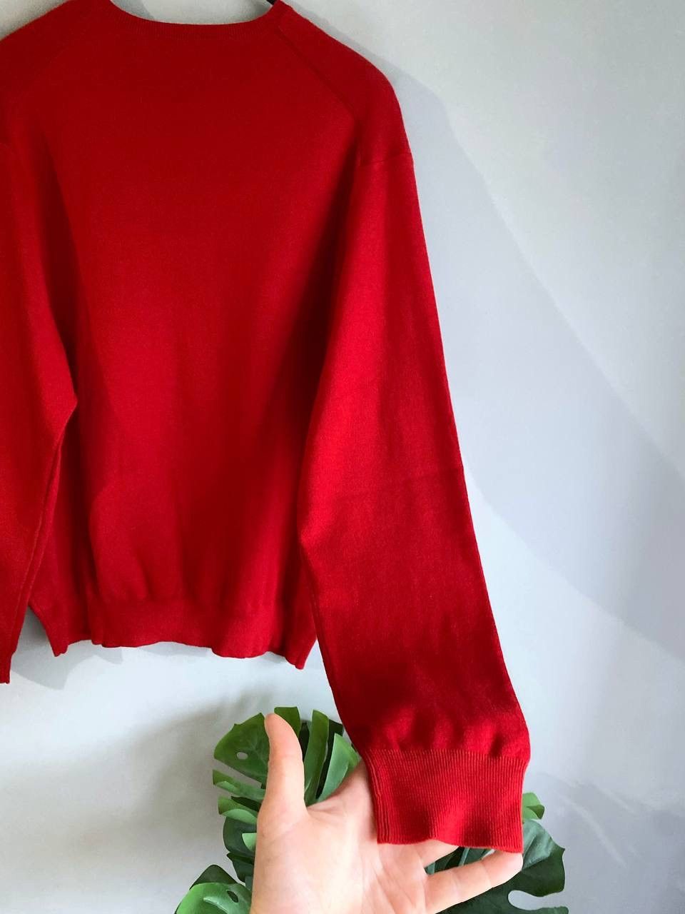 Polo Ralph Lauren Polo Ralph Lauren Men's V-Neck Red Knit Jumper Sweater, XL Size US XL / EU 56 / 4 - 13 Thumbnail