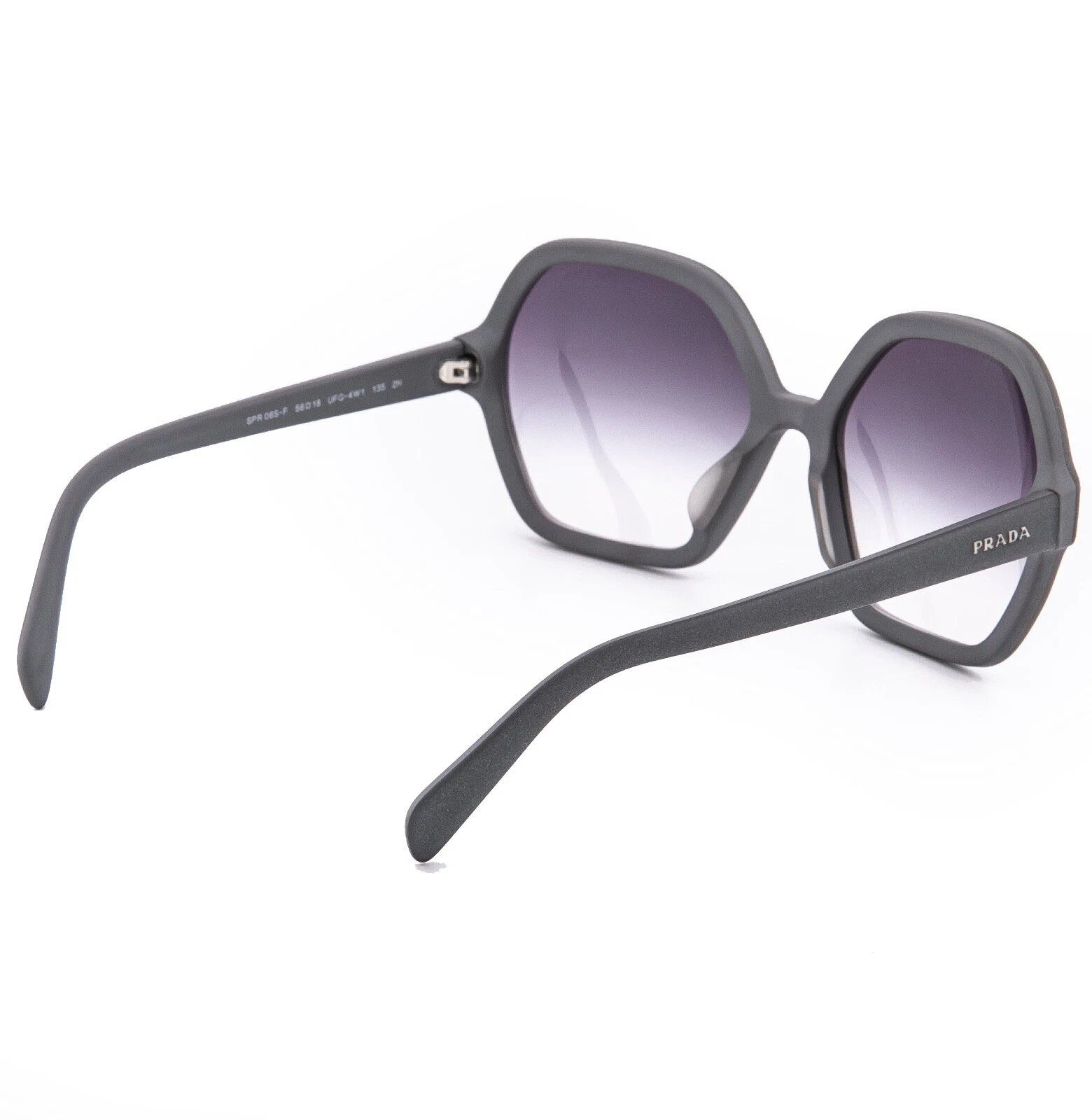 Prada PRADA 06S PR06SS SOFT POP Geometric Sunglasses Matte Gray Size ONE SIZE - 5 Thumbnail