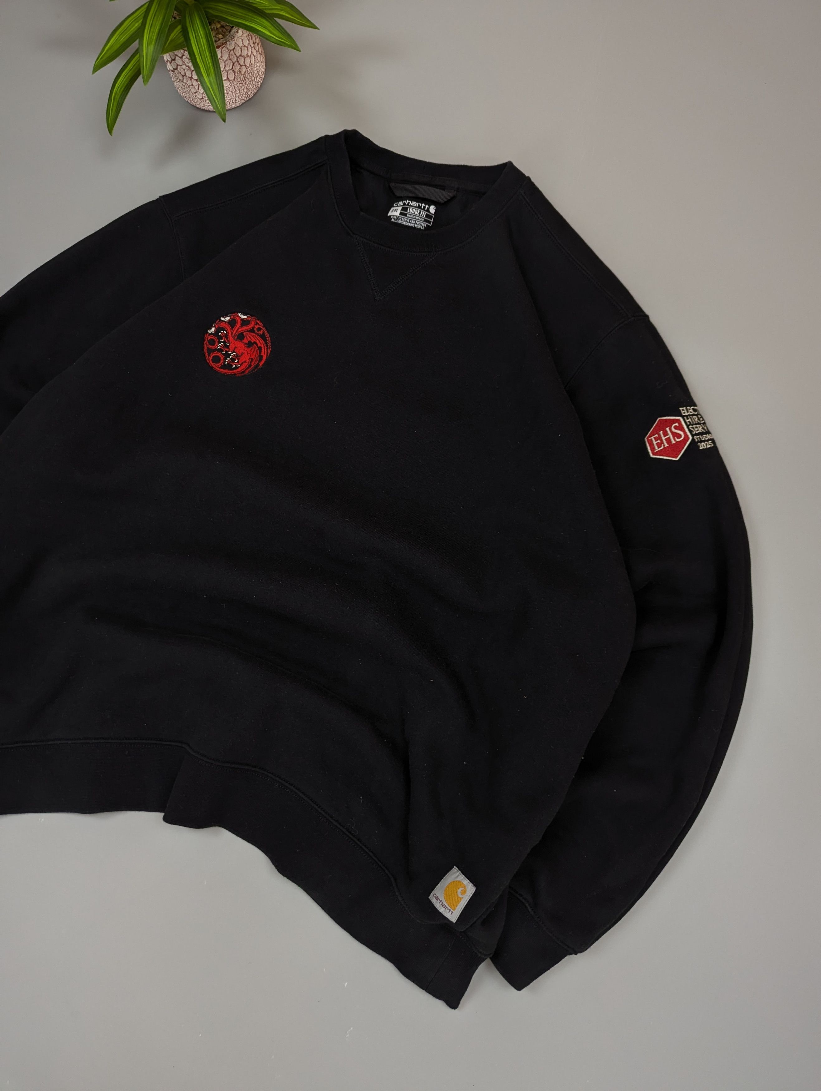 Carhartt Wip Carhartt WIP Loose Fit Dragon Embroidery Workwear Sweatshirt Size US XXL / EU 58 / 5 - 7 Thumbnail