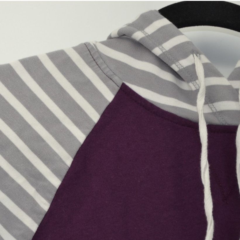 Orvis Orvis Womens Hooded Sweater Top Striped Burgundy Pocket Sz S Size S / US 4 / IT 40 - 7 Thumbnail