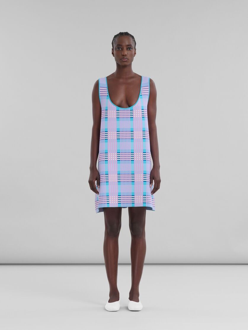 Marni o1f1d3z0725 Techno Knit A-Line Dress in Multicolor Size XS / US 0-2 / IT 36-38 - 2 Thumbnail