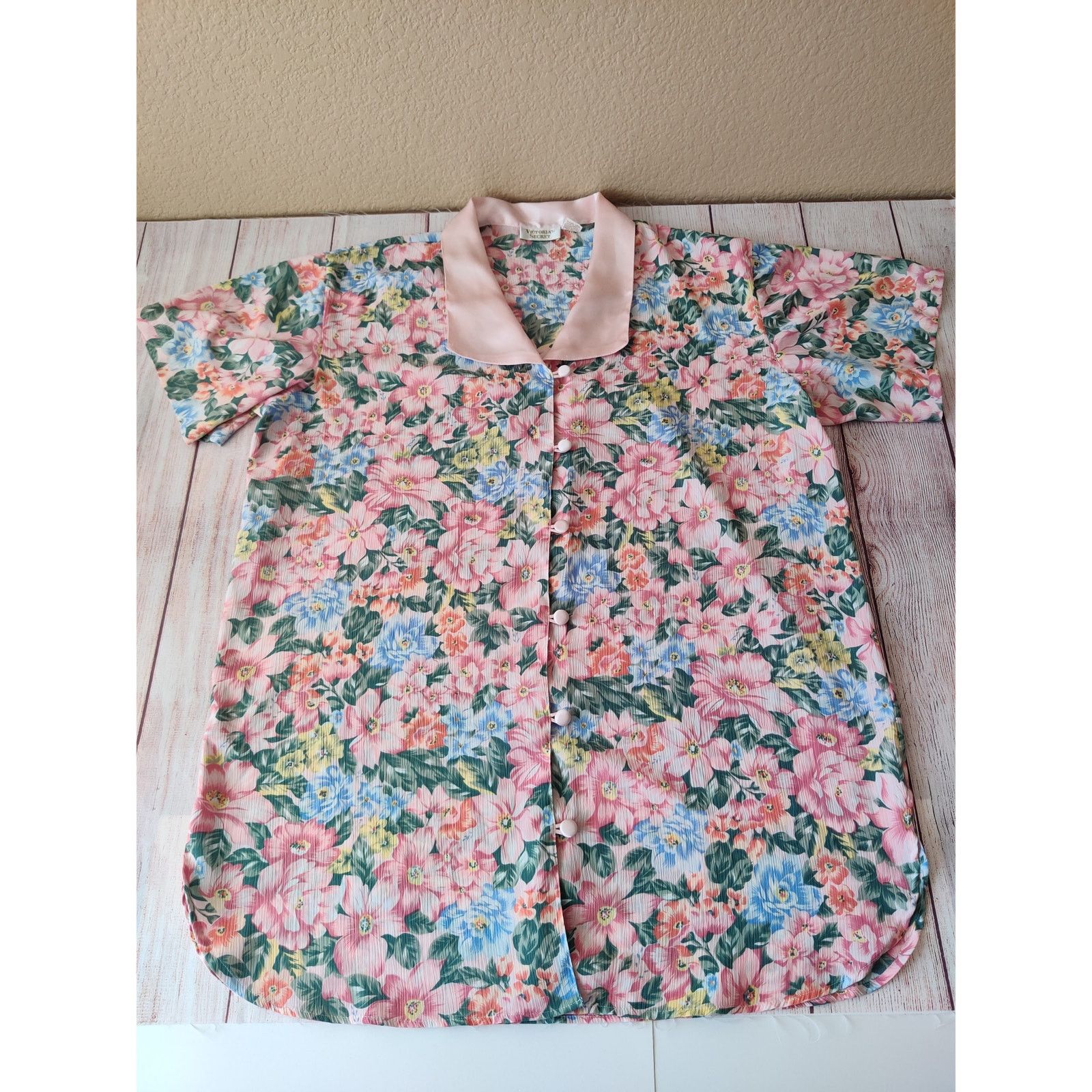 Victoria's Secret Vintage gold label oversized floral nightgown M/L Size ONE SIZE - 6 Thumbnail