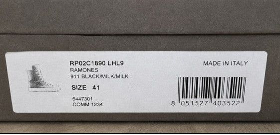 Rick Owens Rick Owens Ramones in Black/Milk pony hair Size US 8.5 / EU 41-42 - 2 Thumbnail