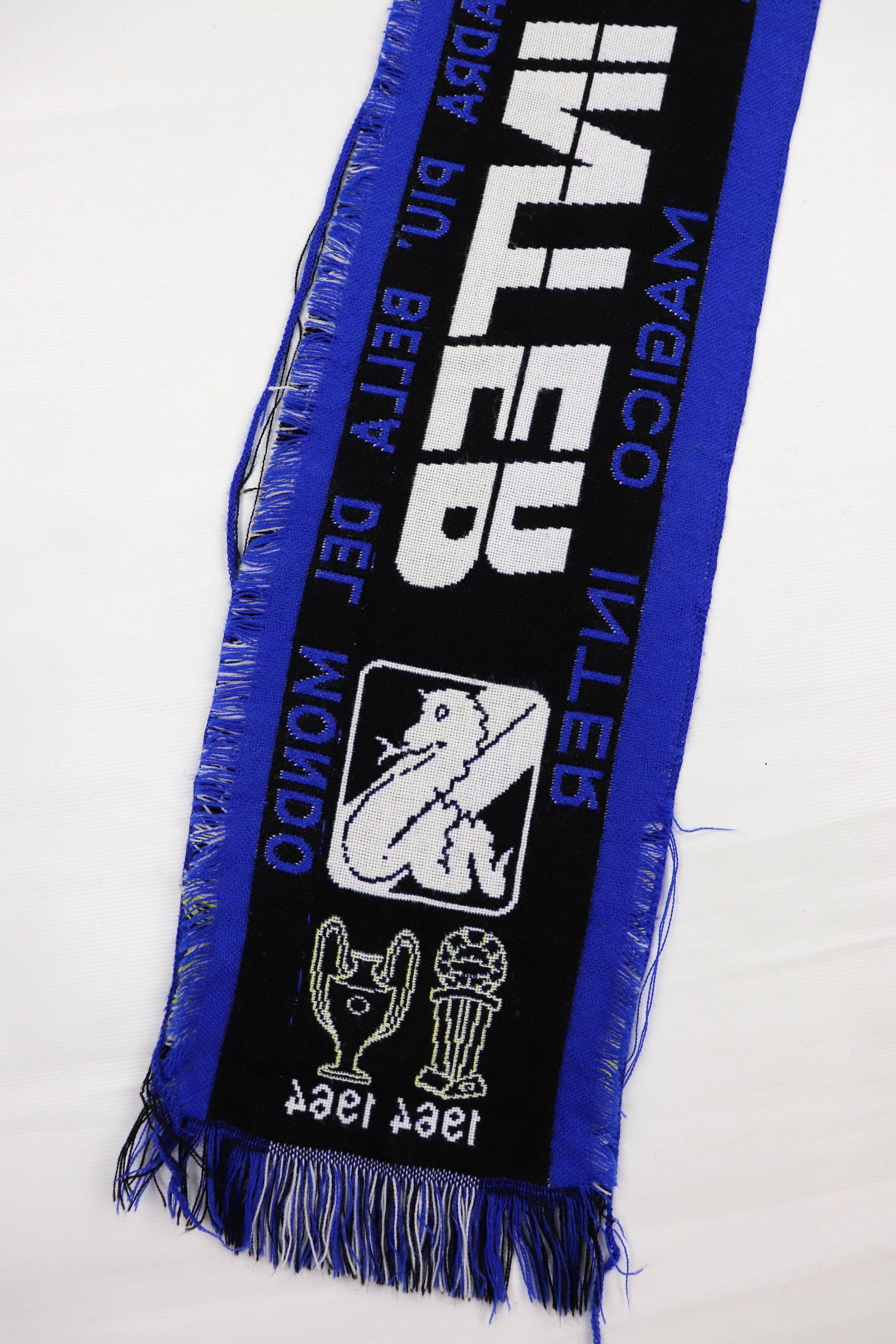 Vintage Vintage Forza Inter Blue Distressed Soccer Football Scarf Size ONE SIZE - 9 Thumbnail