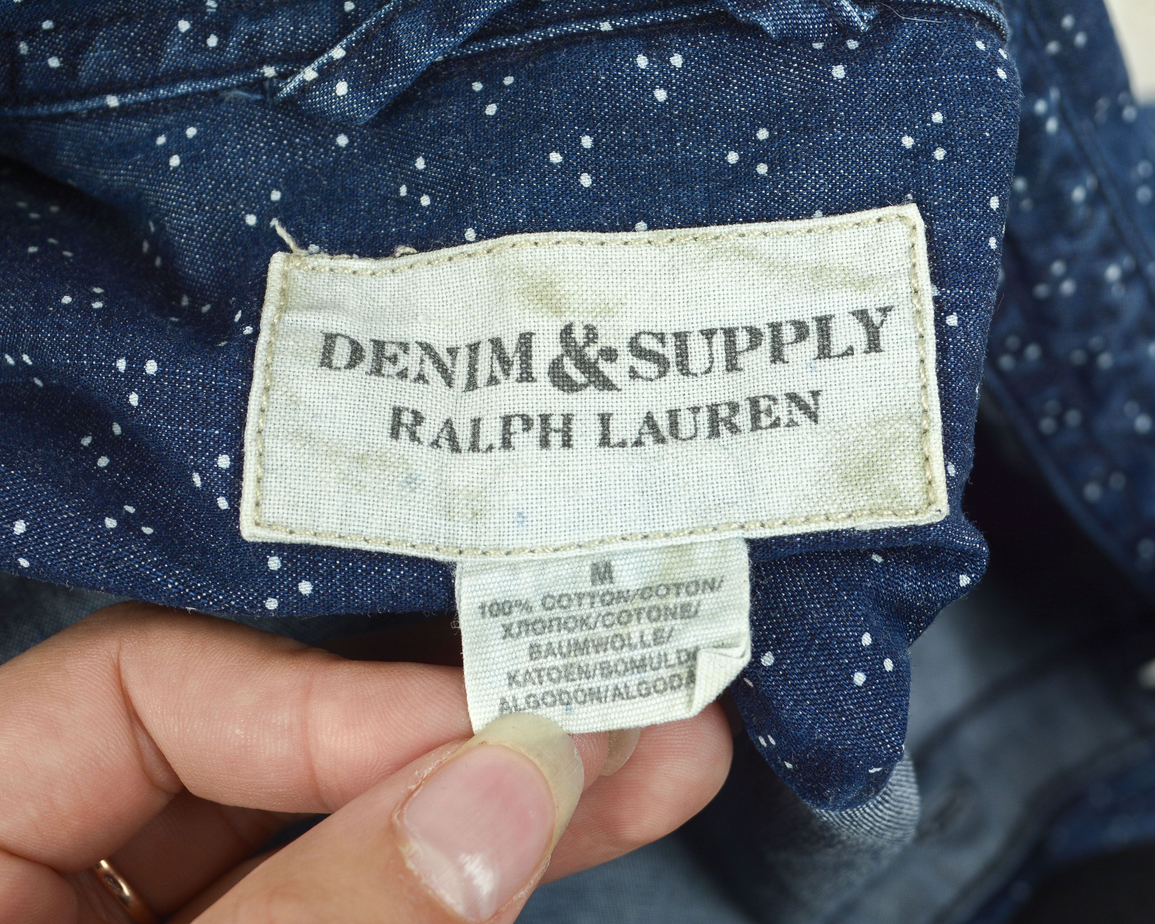 Polo Ralph Lauren Jean Shirt Button M Long Sleeved Denim Dress Size US M / EU 48-50 / 2 - 2 Thumbnail