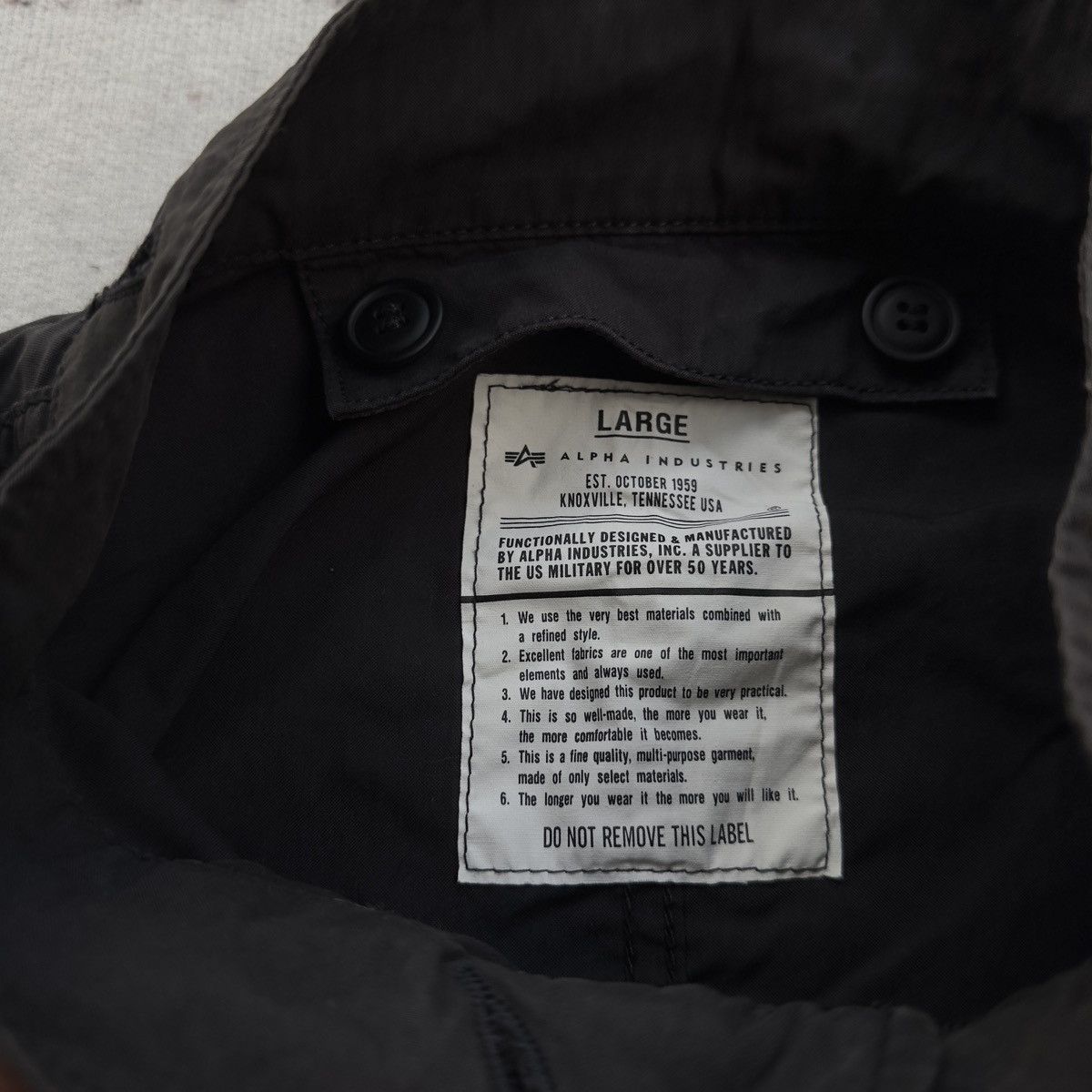 Alpha Industries VINTAGE ALPHA INDUSTRIES BLACK M-65 FISHTAIL PARKA JACKET Size L / US 10 / IT 46 - 16 Thumbnail