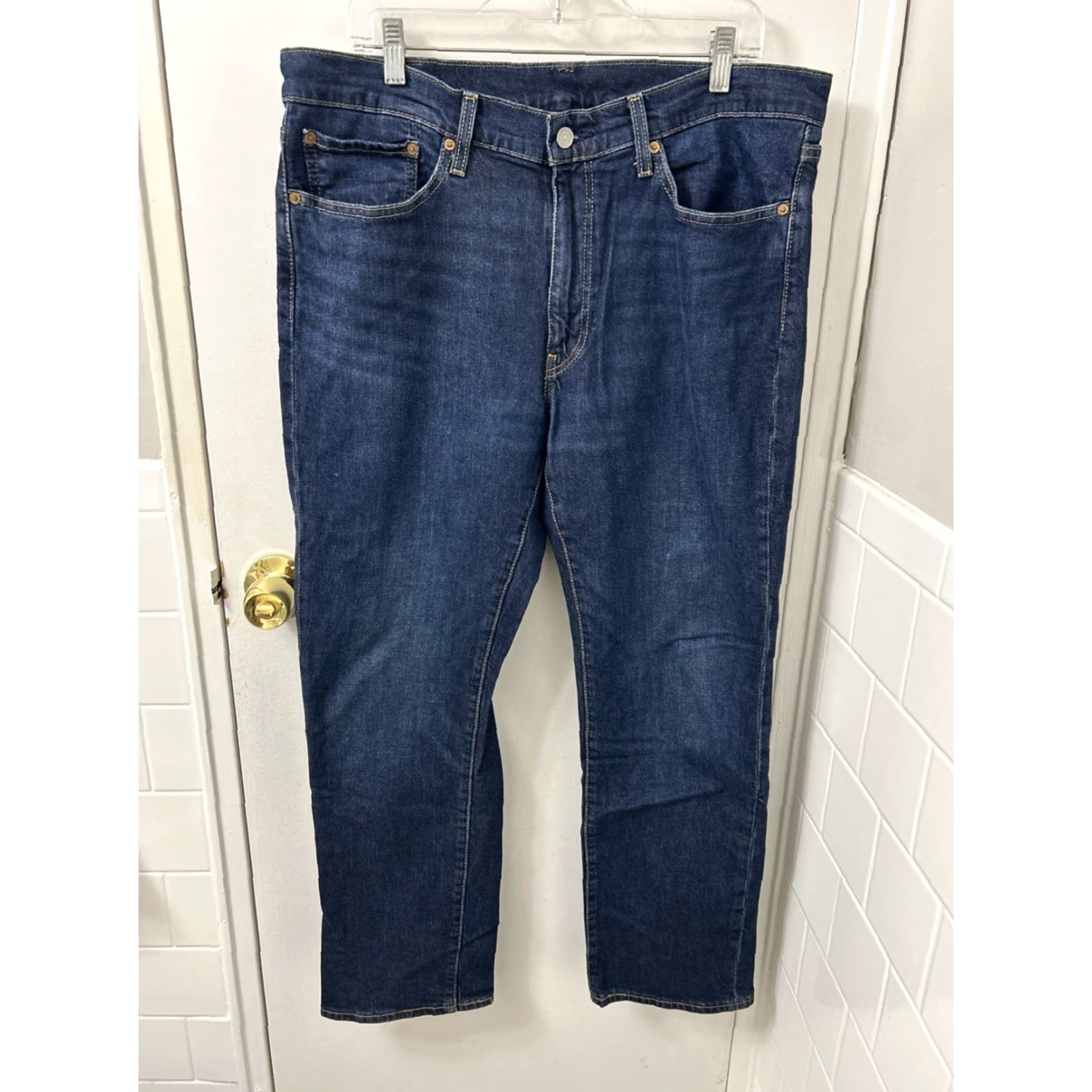 Levi's Levi's Premium 514 Jeans Mens 36x30 Dark Wash Indigo Denim Straight Size US 36 / EU 52 - 6 Thumbnail