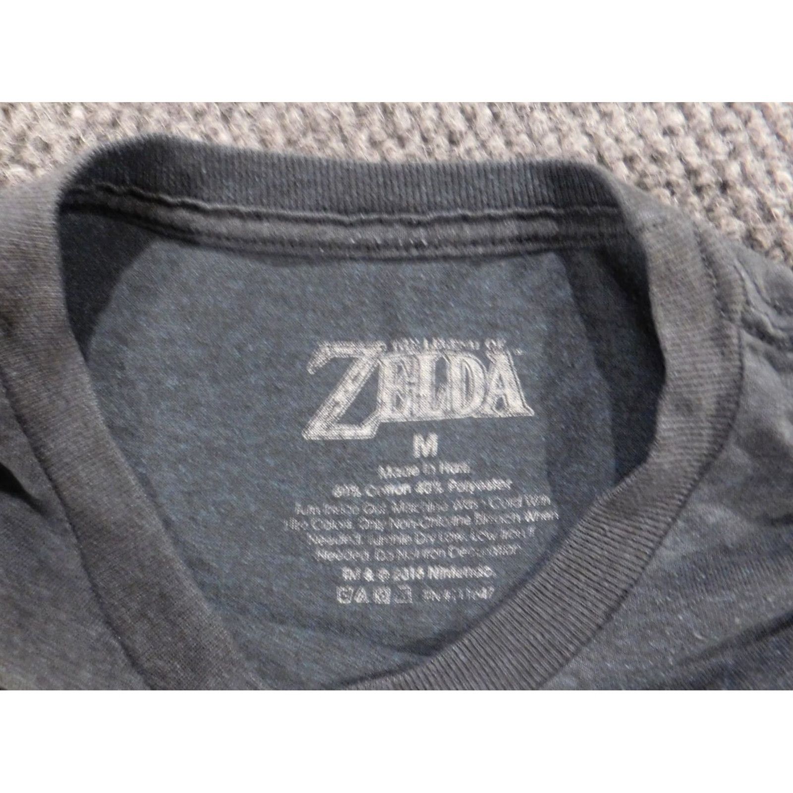 Vintage Zelda Mens Shirt Short Sleeve Crew Neck Blue 90s Graphic Cotton Blend Polyester Logo Classic T-Shirt M/Blue Mens Size US M / EU 48-50 / 2 - 6 Thumbnail