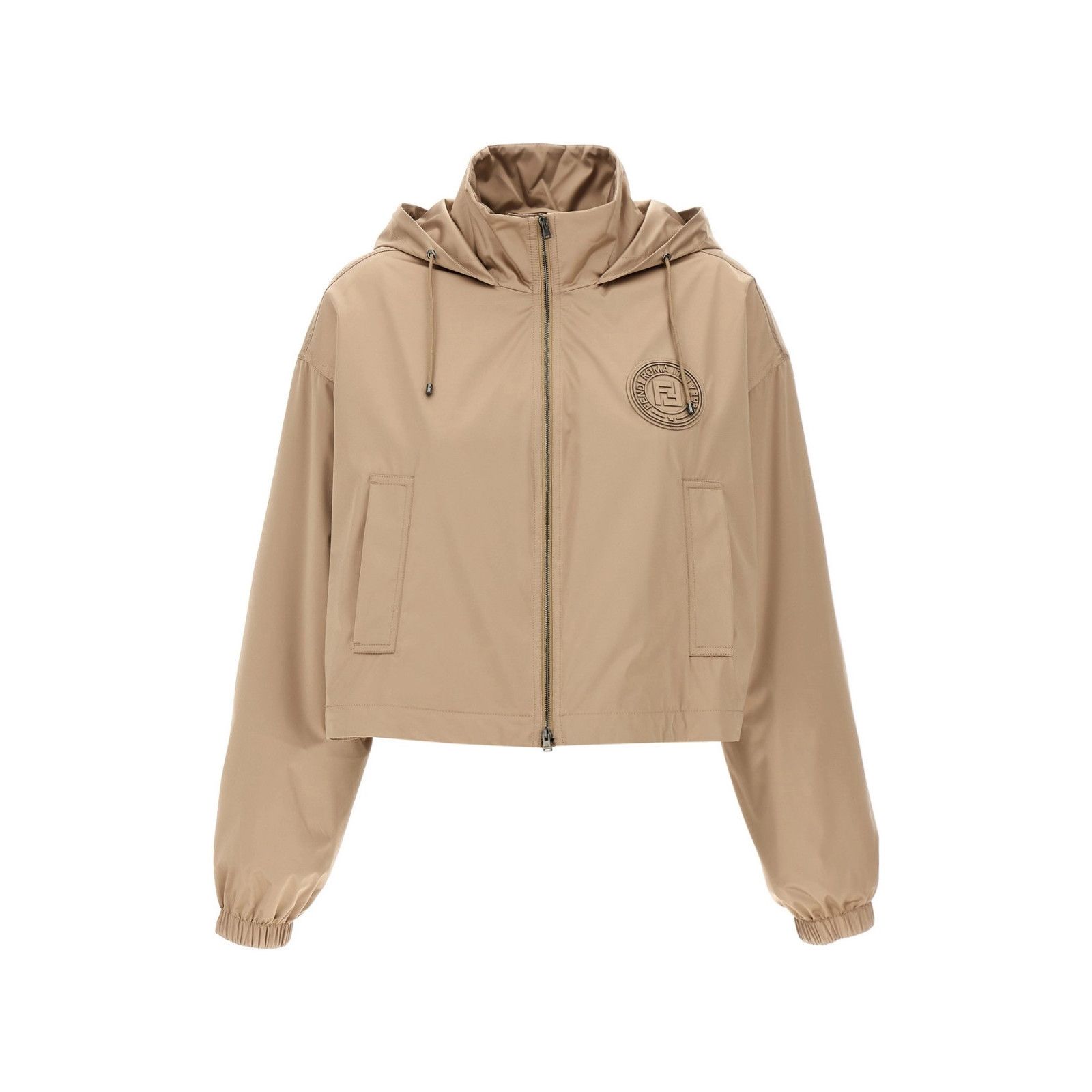 FENDI Beige Hooded Anorak Jacket New & Authentic (Women's si