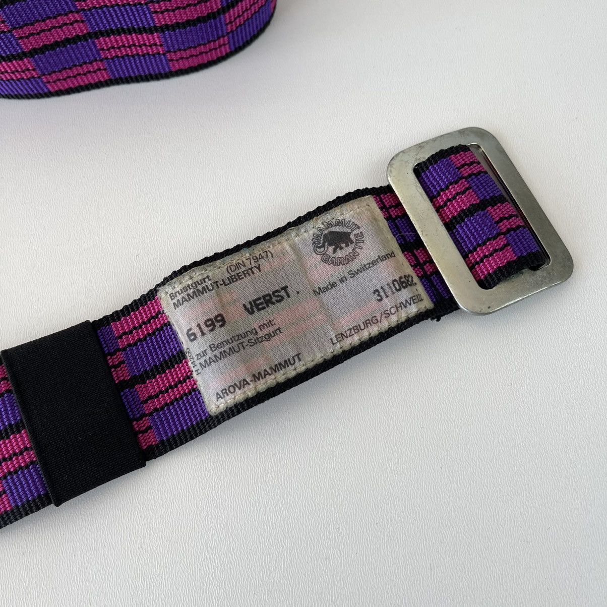 Mammut Mammut Vintage 90’s Cotton Belt Purple/Pink/Black Outdoor Size ONE SIZE - 2 Thumbnail