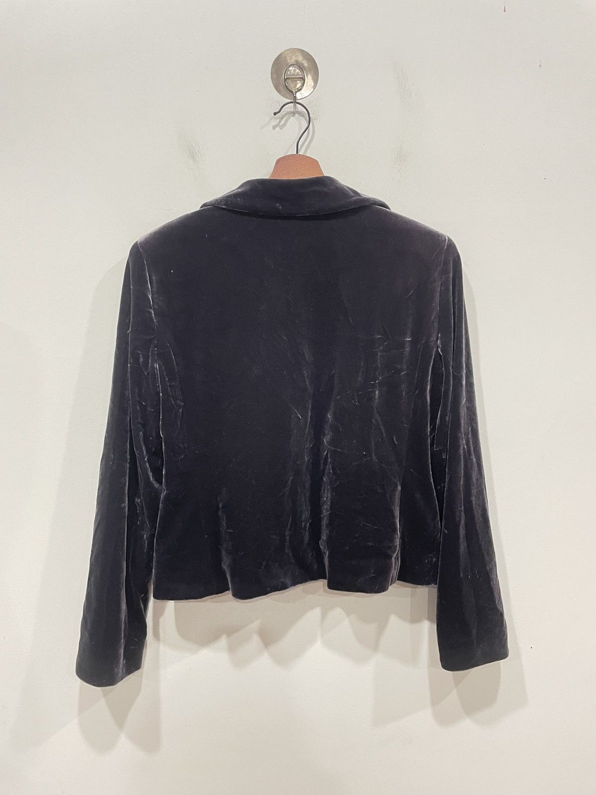 Mila Schon Mila Schon Black Velvet Jacket Size M / US 6-8 / IT 42-44 - 2 Thumbnail