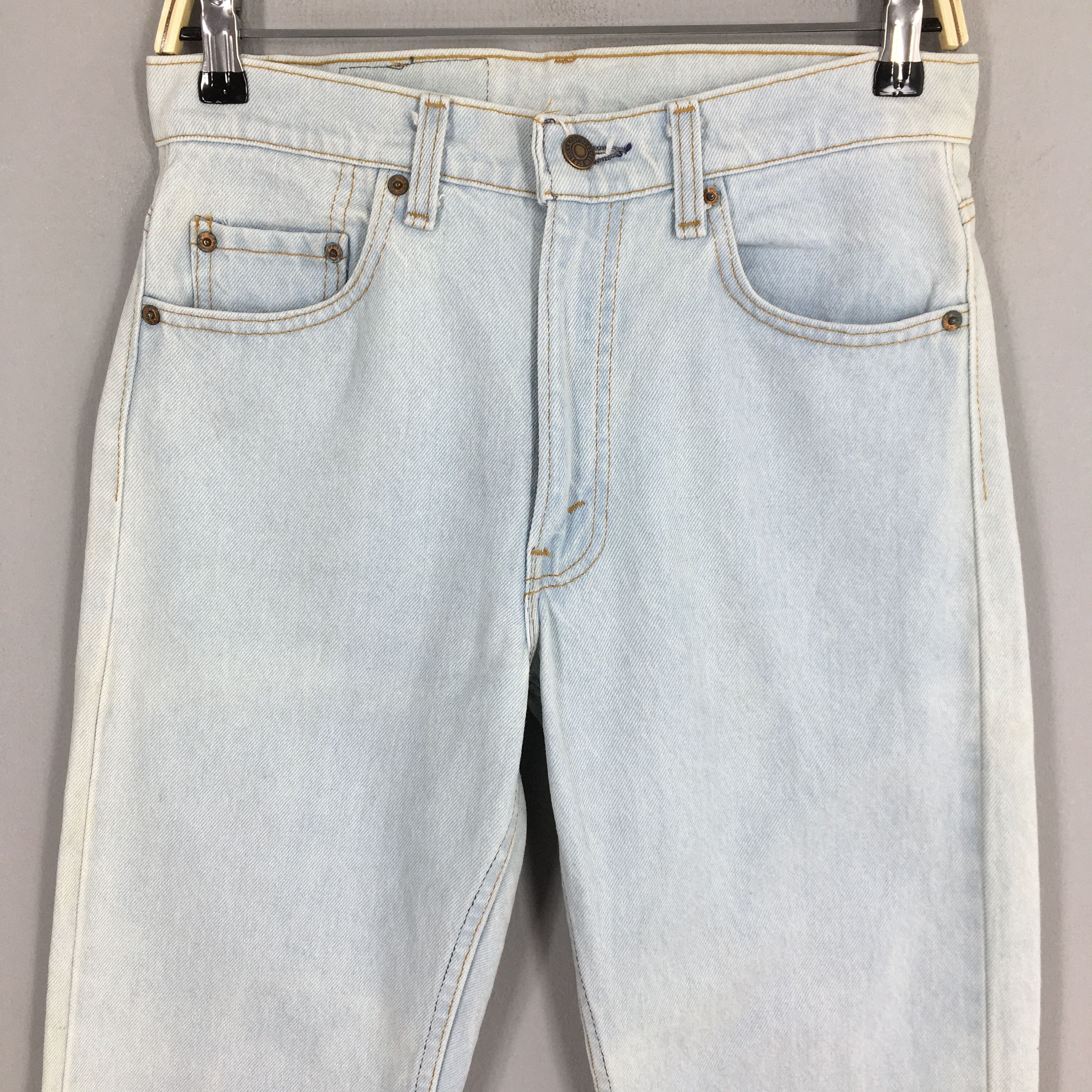 Levi's Size 29x26.5 Vintage 80s Levi's 505 Faded Blue Jeans S663 Size US 29 - 2 Thumbnail