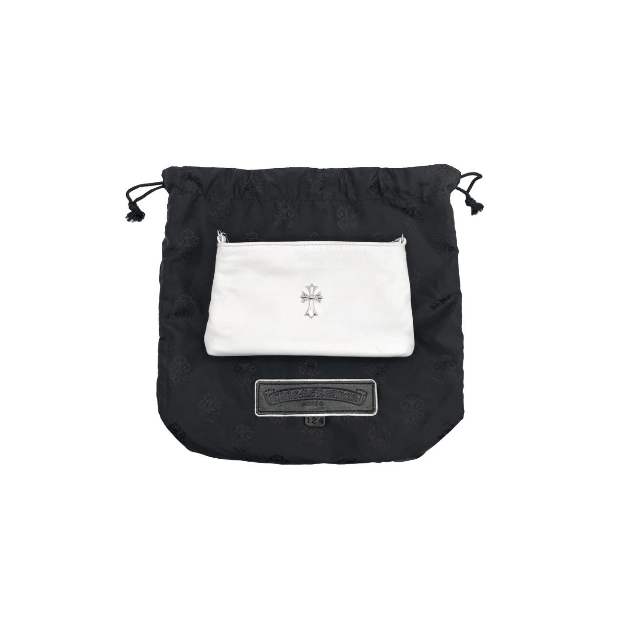 Chrome Hearts Chrome Hearts Silver Safety Pin Chain White Shoulder Bag Size ONE SIZE - 4 Thumbnail