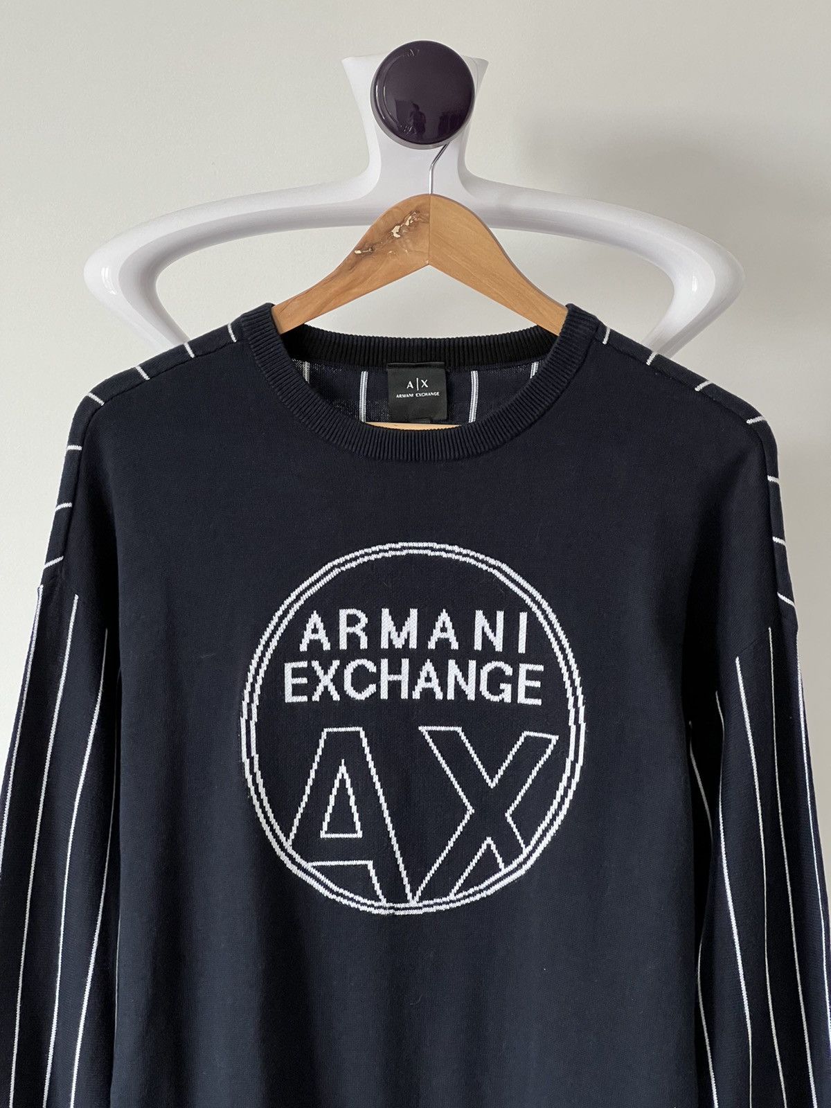 Armani Exchange × Giorgio Armani × Yves Saint Laurent Armani Exchange Knitted Sweater Size US L / EU 52-54 / 3 - 2 Thumbnail