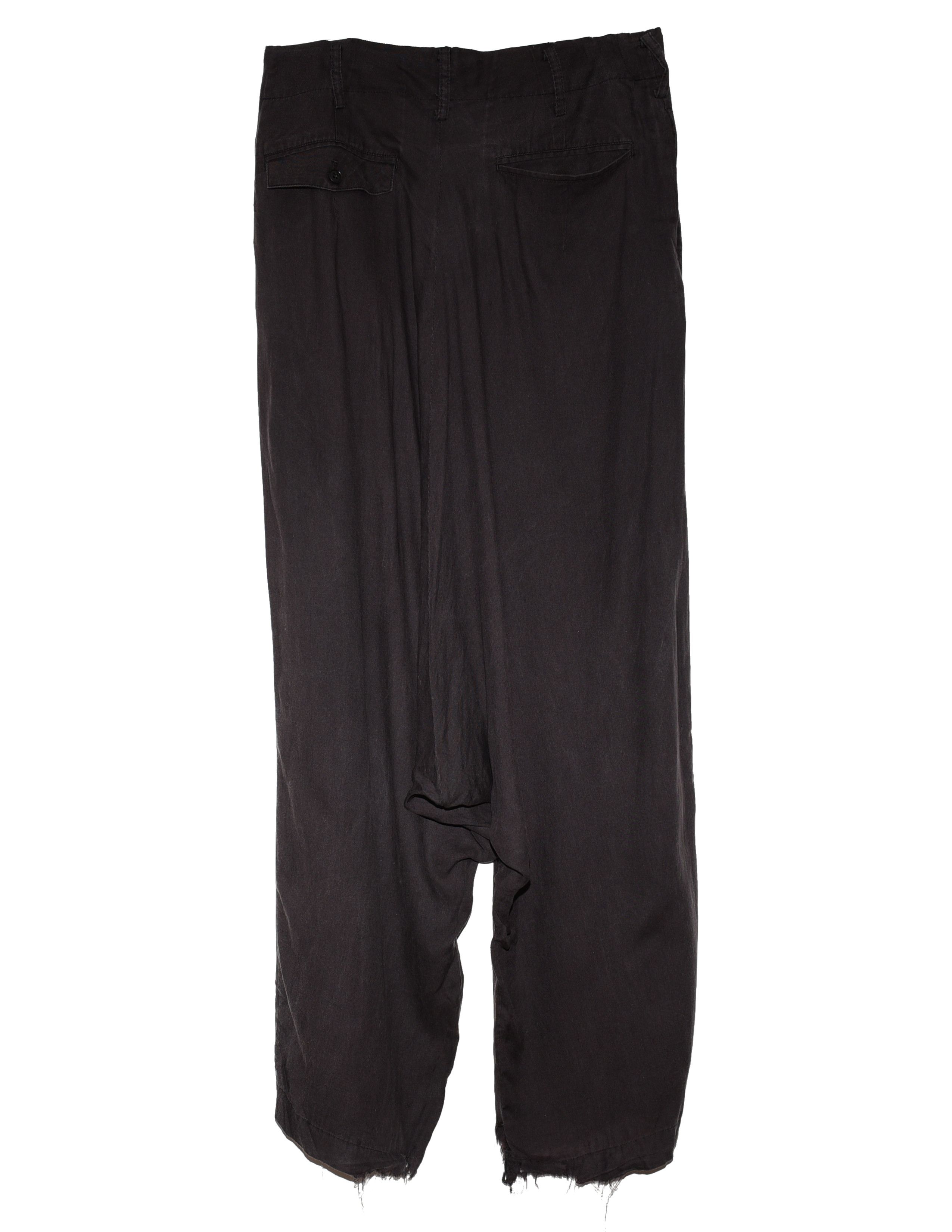 Yohji Yamamoto Yohji Yamamoto Ground Y Distressed Long Trousers 