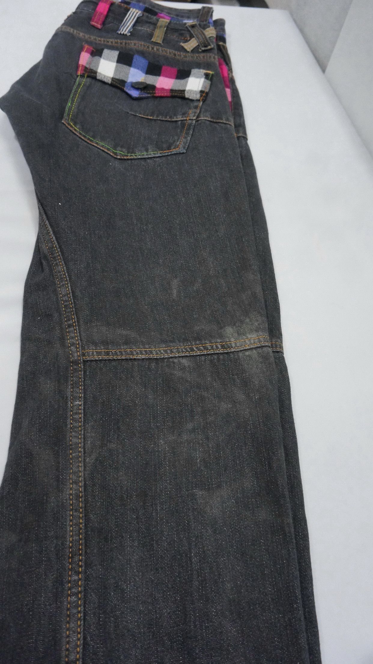 Japanese Brand Vintage Jack Serika Double Waist Black Jeans Size US 30 / EU 46 - 14 Thumbnail