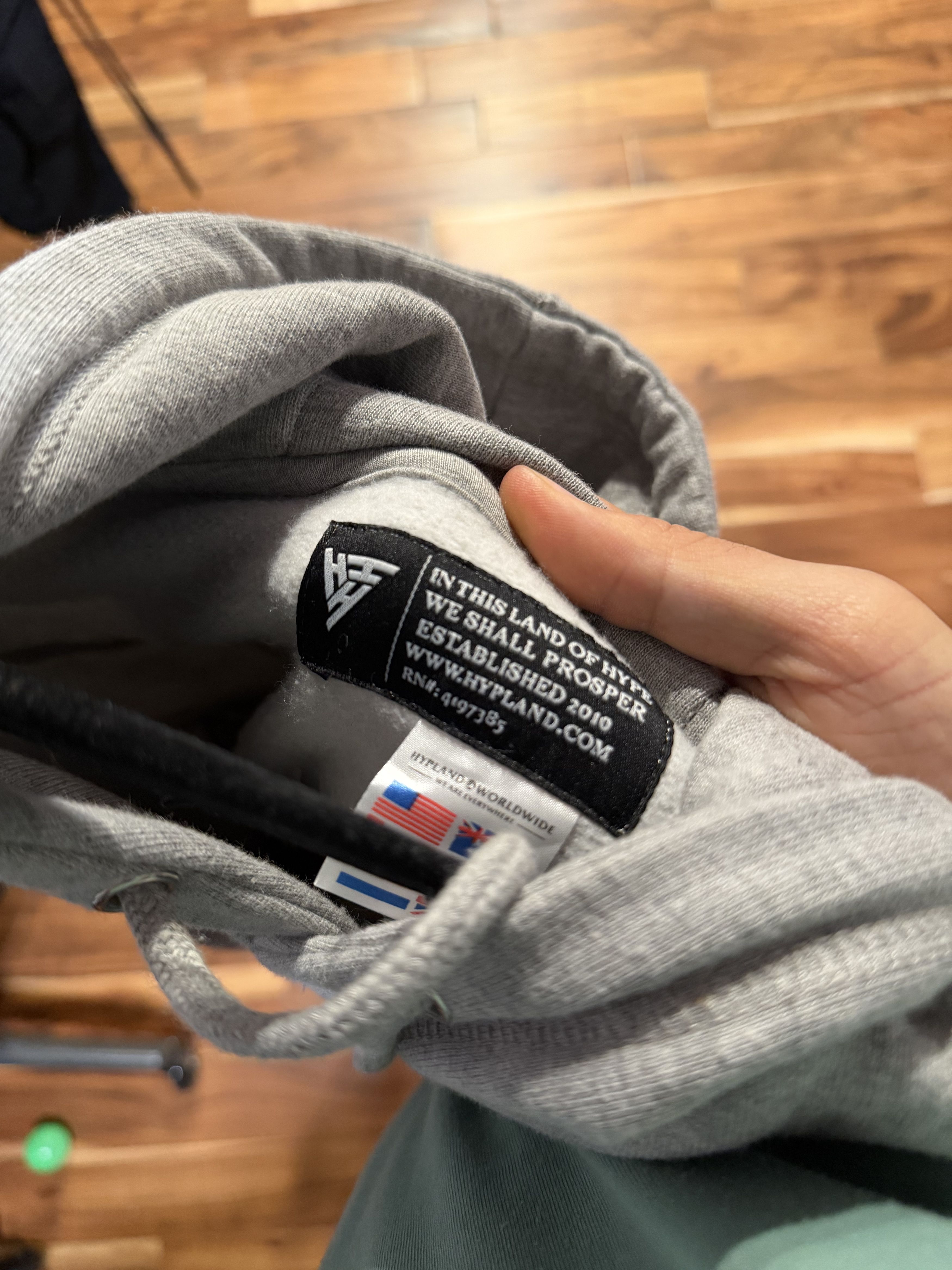 Hypland Hypland Worldwide Flag Hoodie – Grey – Size XL Size US XL / EU 56 / 4 - 2 Thumbnail