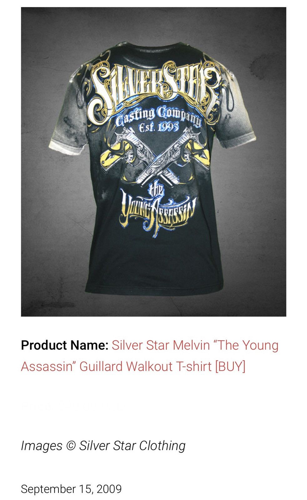 Other LASTDROP🔥 2009 Melvin Guillard Silver Star Young Assassin Size US S / EU 44-46 / 1 - 4 Thumbnail