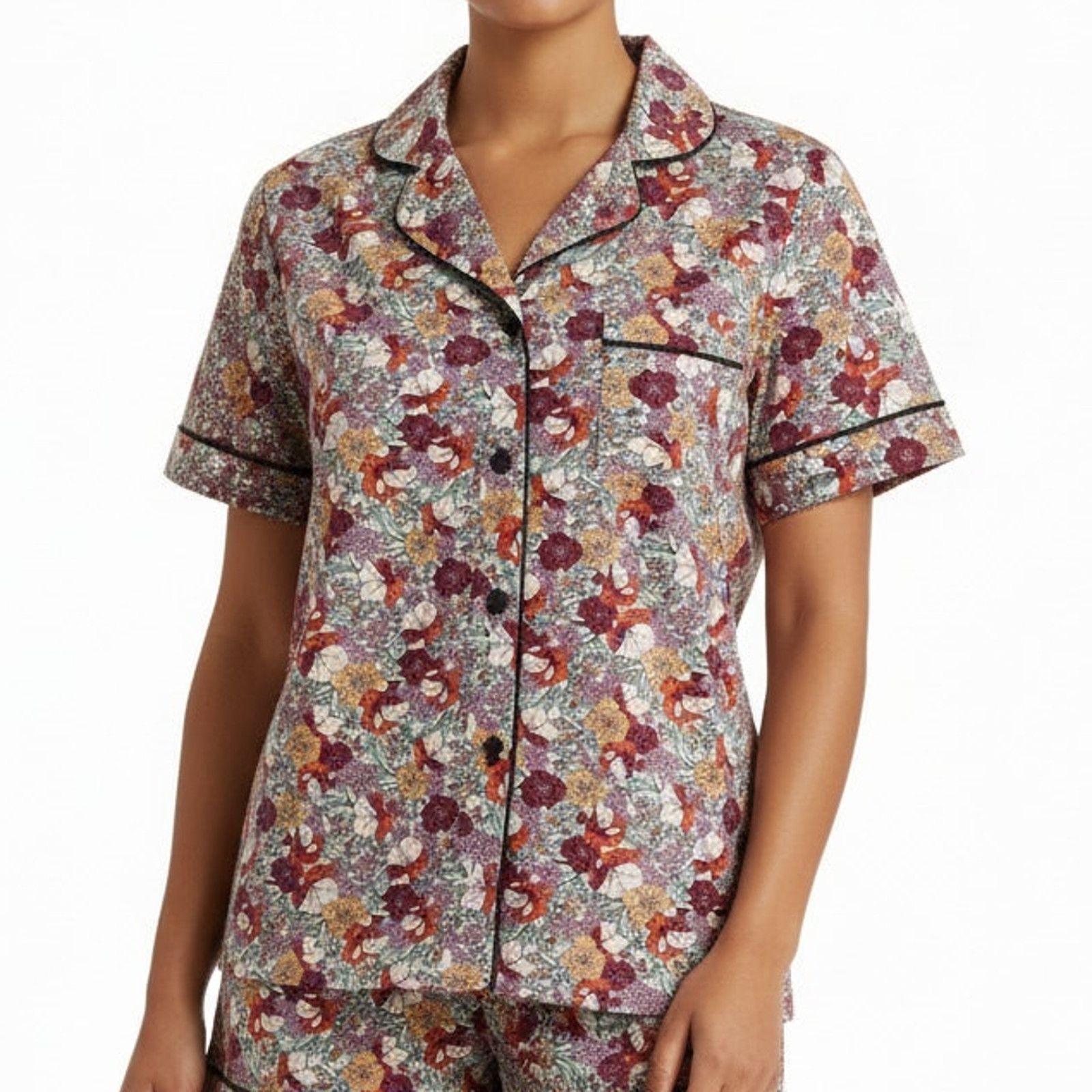 Jockey Lot 3 Jockey Multicolor Floral Soft Touch Luxe Pajama Top, L Size ONE SIZE - 3 Thumbnail