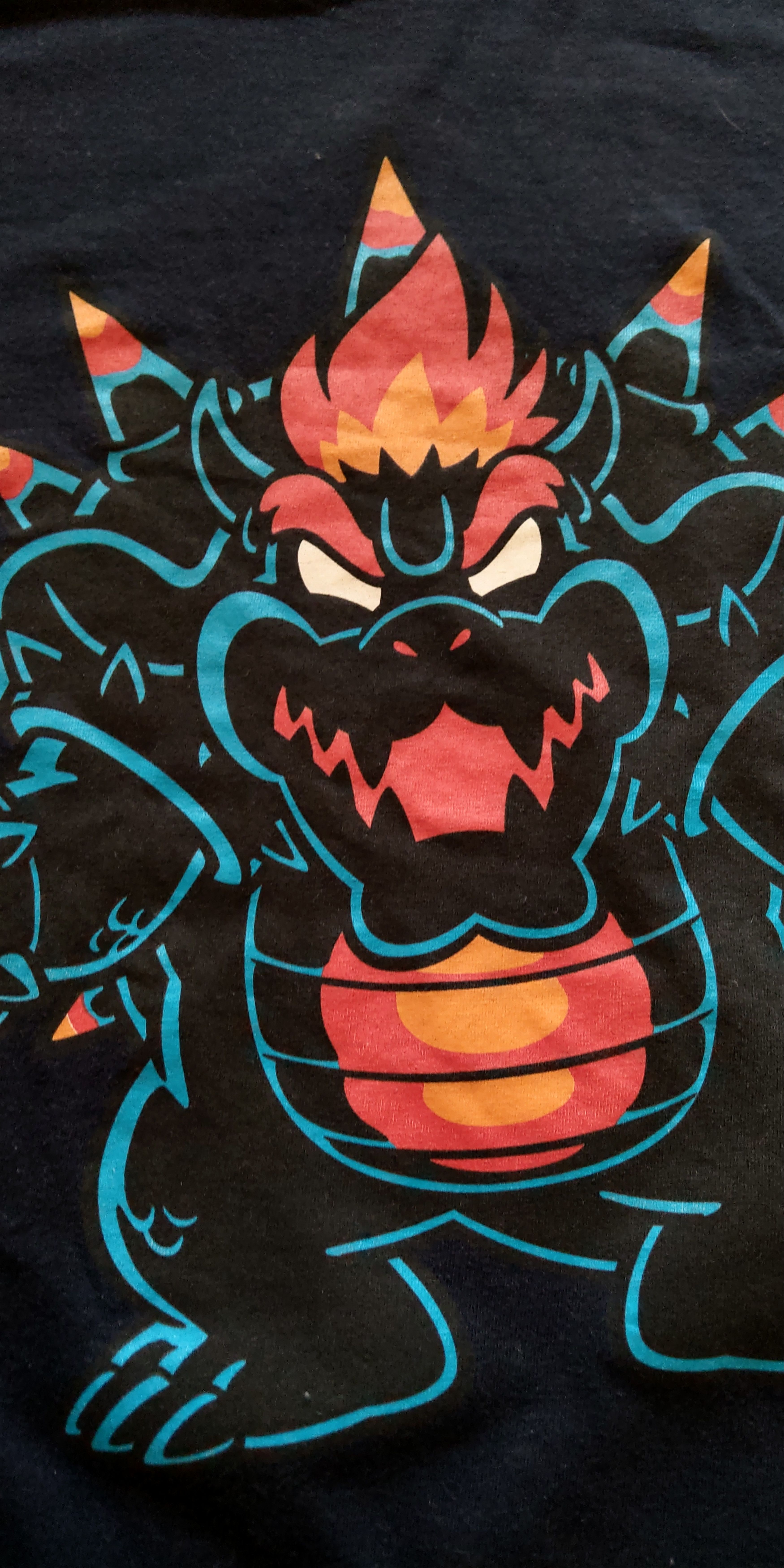 Nintendo Unique Bowser Fury Shirt Nintendo Mario 3D World Yoshi goth Size US M / EU 48-50 / 2 - 2 Thumbnail