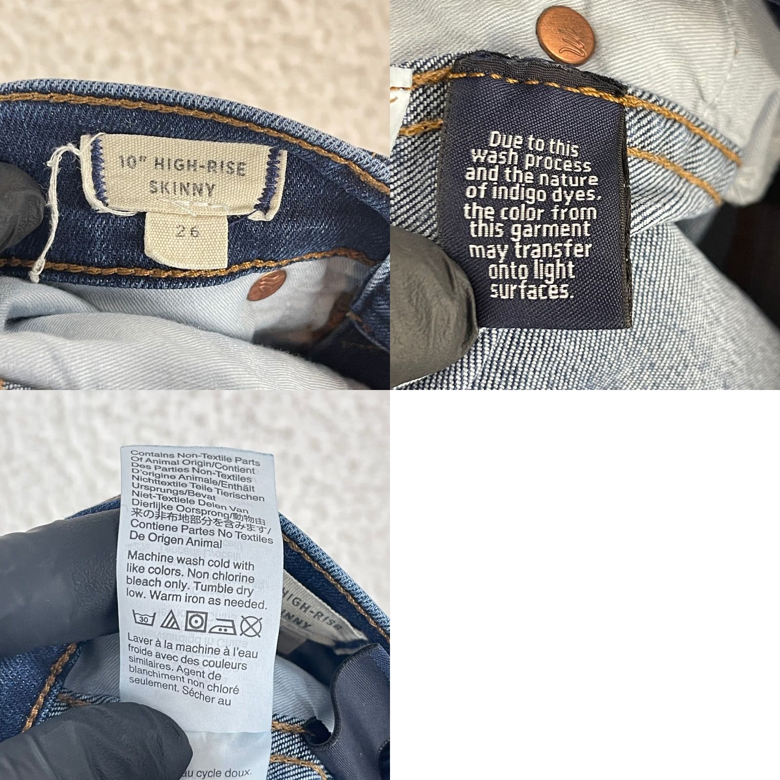 Madewell Madewell High-Rise Skinny Jeans Womens Size 26 Blue Denim Casual 10" Size 26" / US 2 / IT 38 - 10 Thumbnail