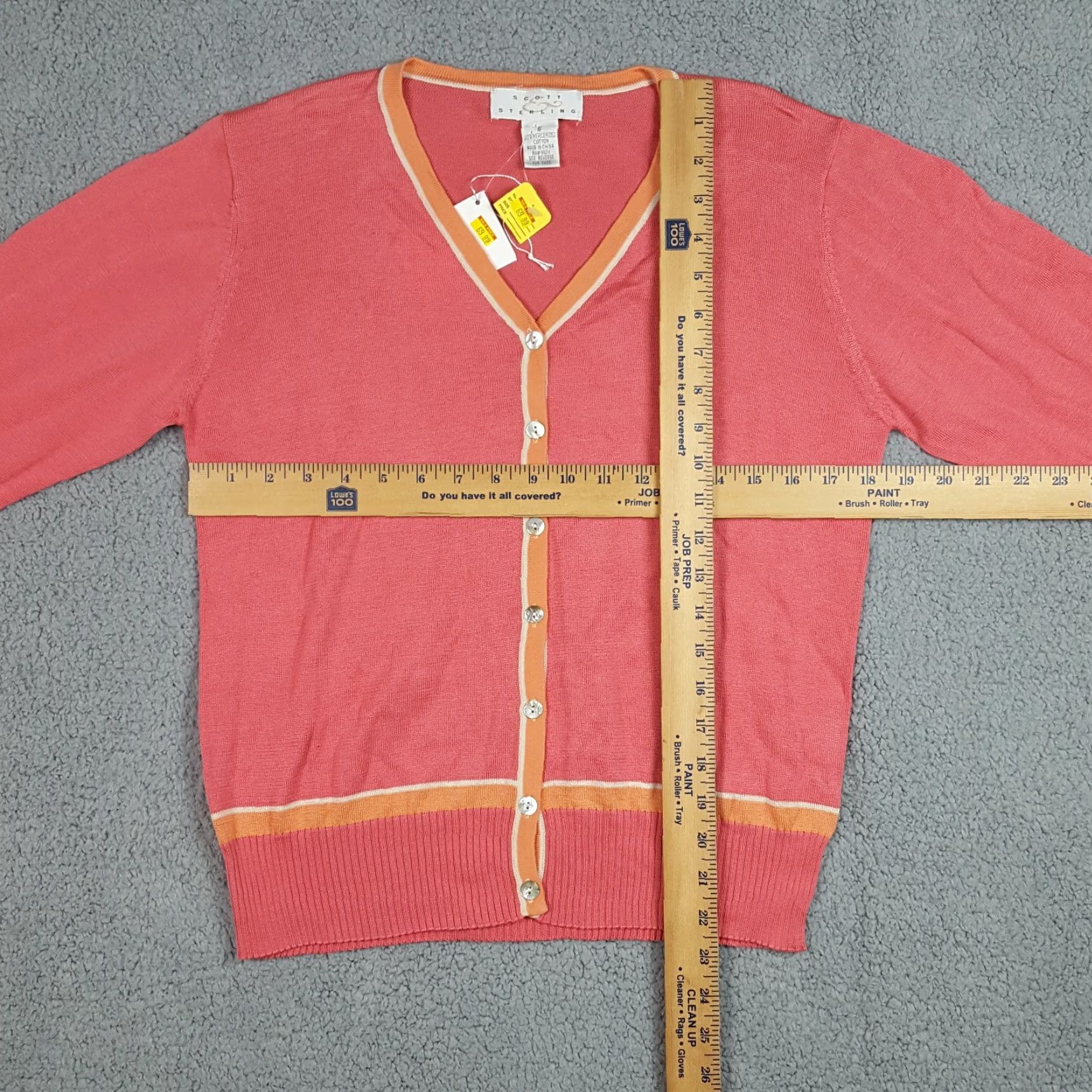 Pinko Vintage Scott Sterling Women's Cardigan Sweater S Pink Knit 90s Retro Casual Fall Winter Size S / US 4 / IT 40 - 5 Thumbnail