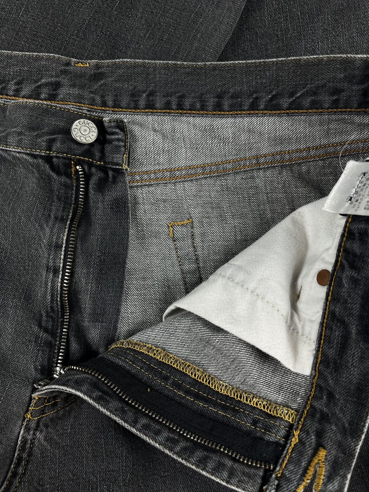 Gucci Gucci Tom Ford Vintage Gray Raw Hem Bootcut Denim Jeans Size US 36 / EU 52 - 9 Thumbnail