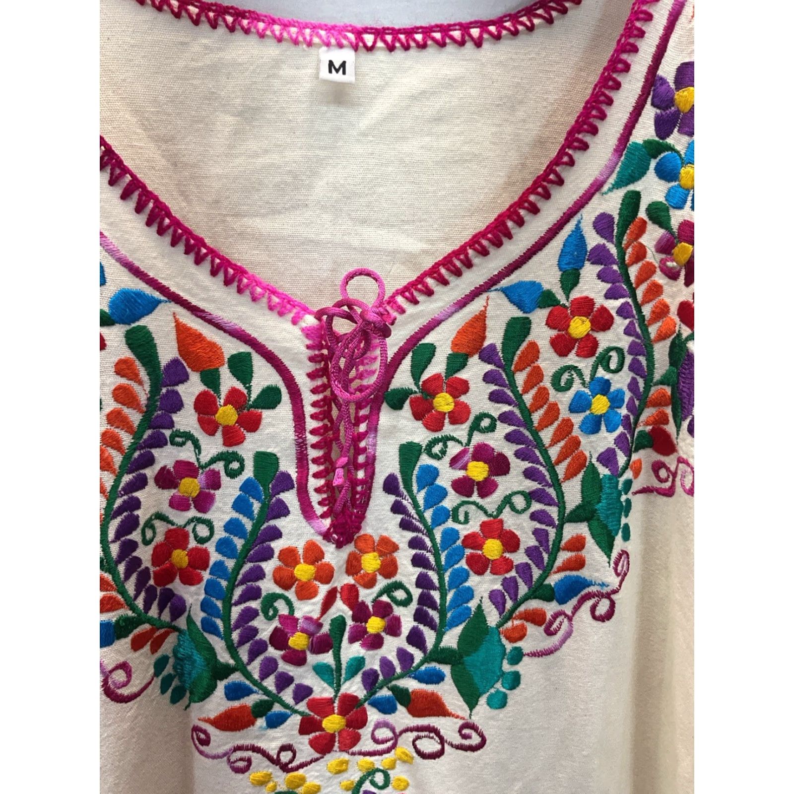 mexican embroidered mini dress Mexican off the shoulder mini dress main image 0