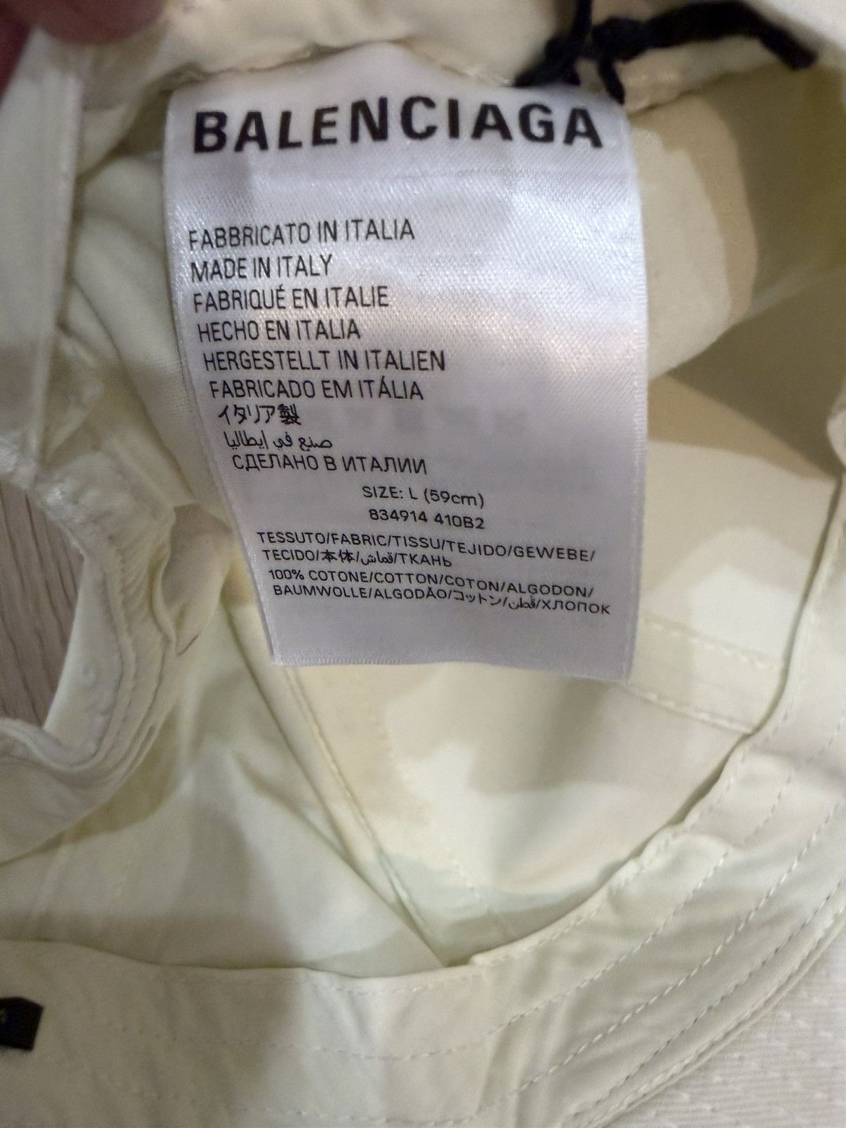 Balenciaga BALENCIAGA Blackletter Script Distressed Baseball Cap Size ONE SIZE - 8 Thumbnail